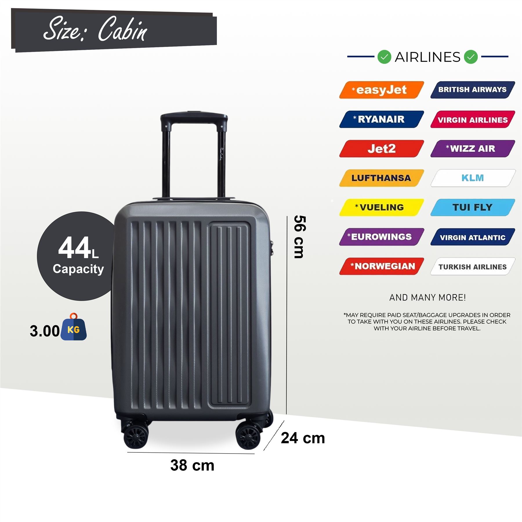 ABS Hard Shell Suitcase Luggage Set Hard Side Travel Carry on Cabin Bag - Picture 26 of 75