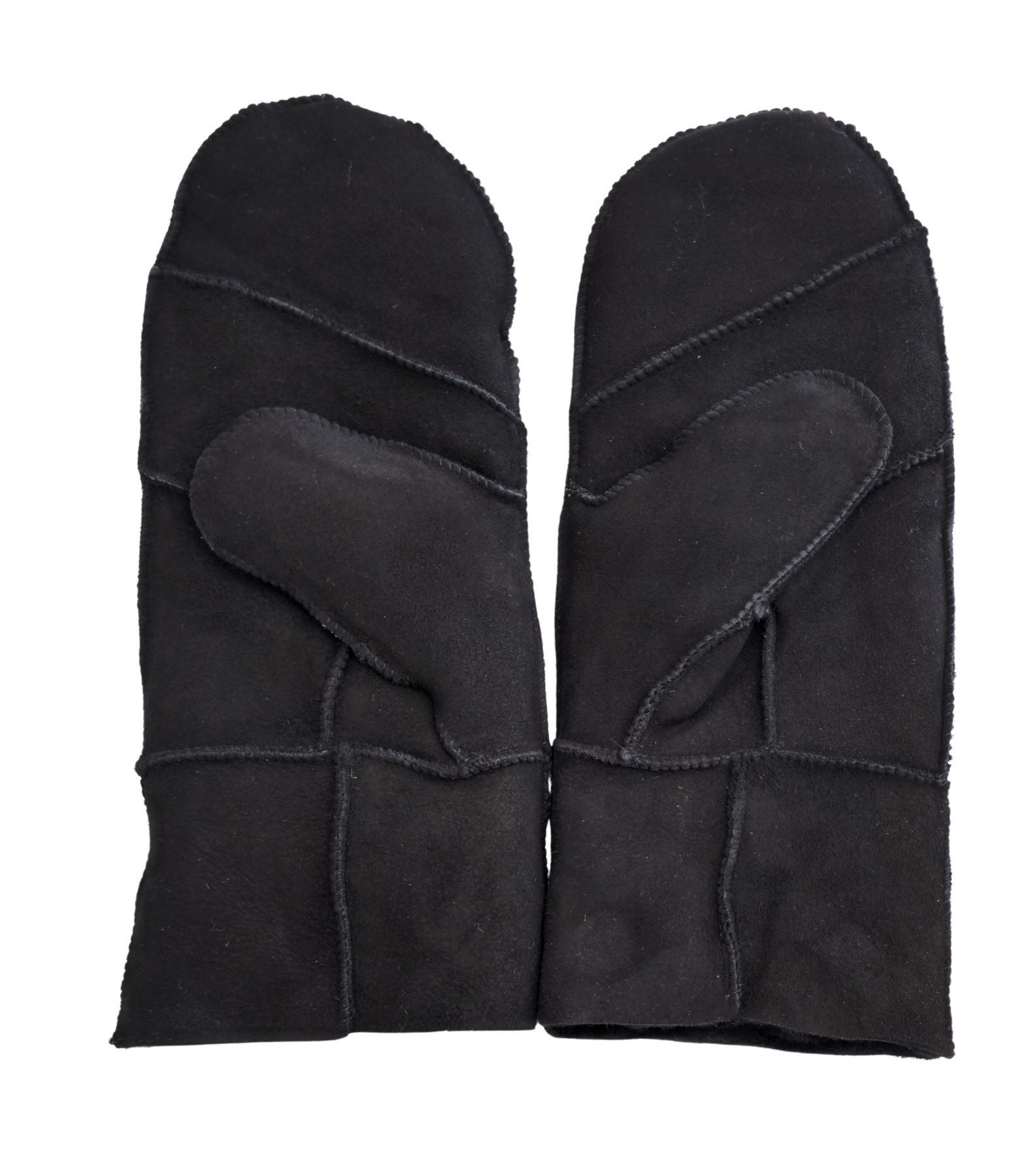 Infinity Leather Womens Genuine Real Sheepskin Suede Mittens Warm Gloves - Picture 4 of 10