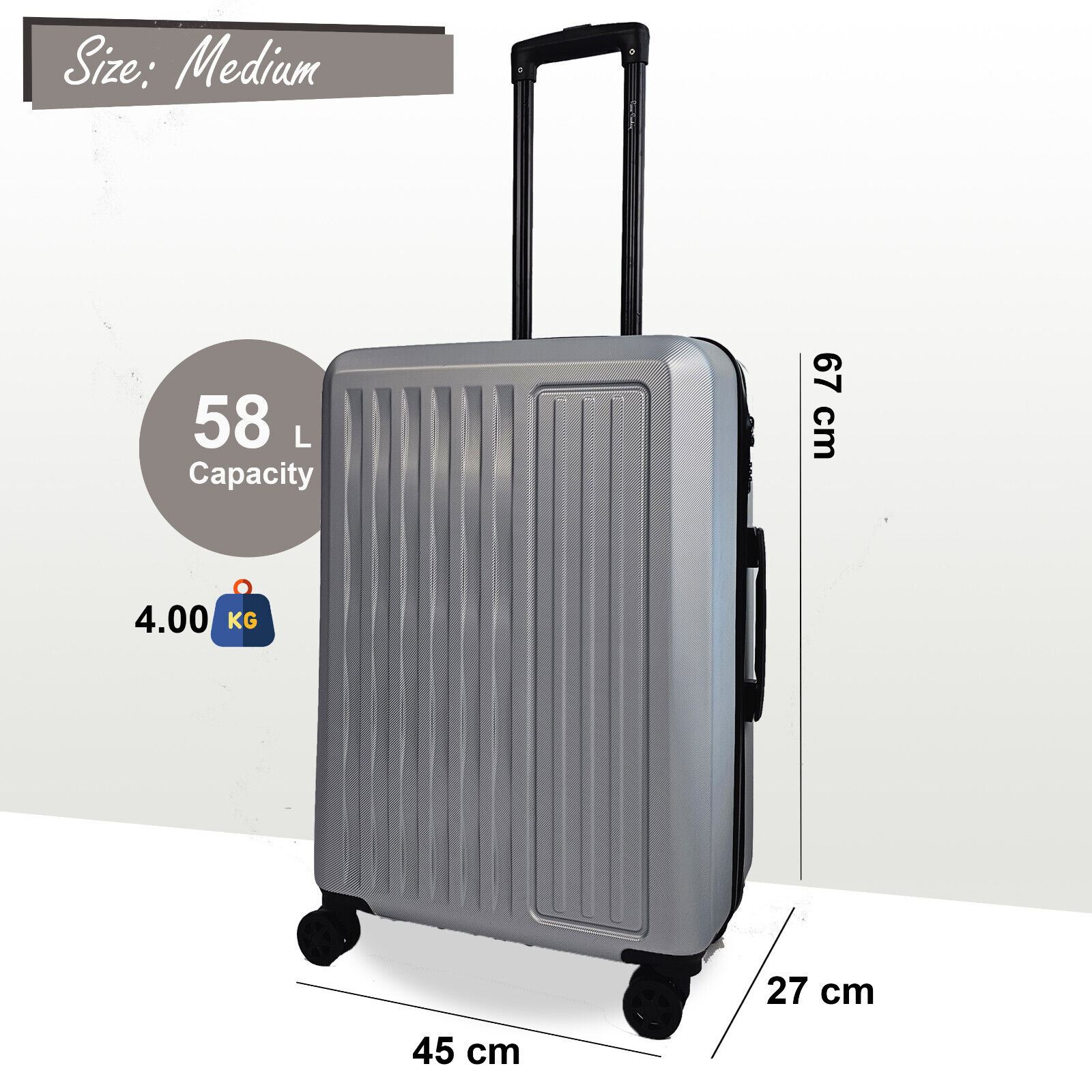 ABS Hard Shell Suitcase Luggage Set Hard Side Travel Carry on Cabin Bag - Picture 58 of 75