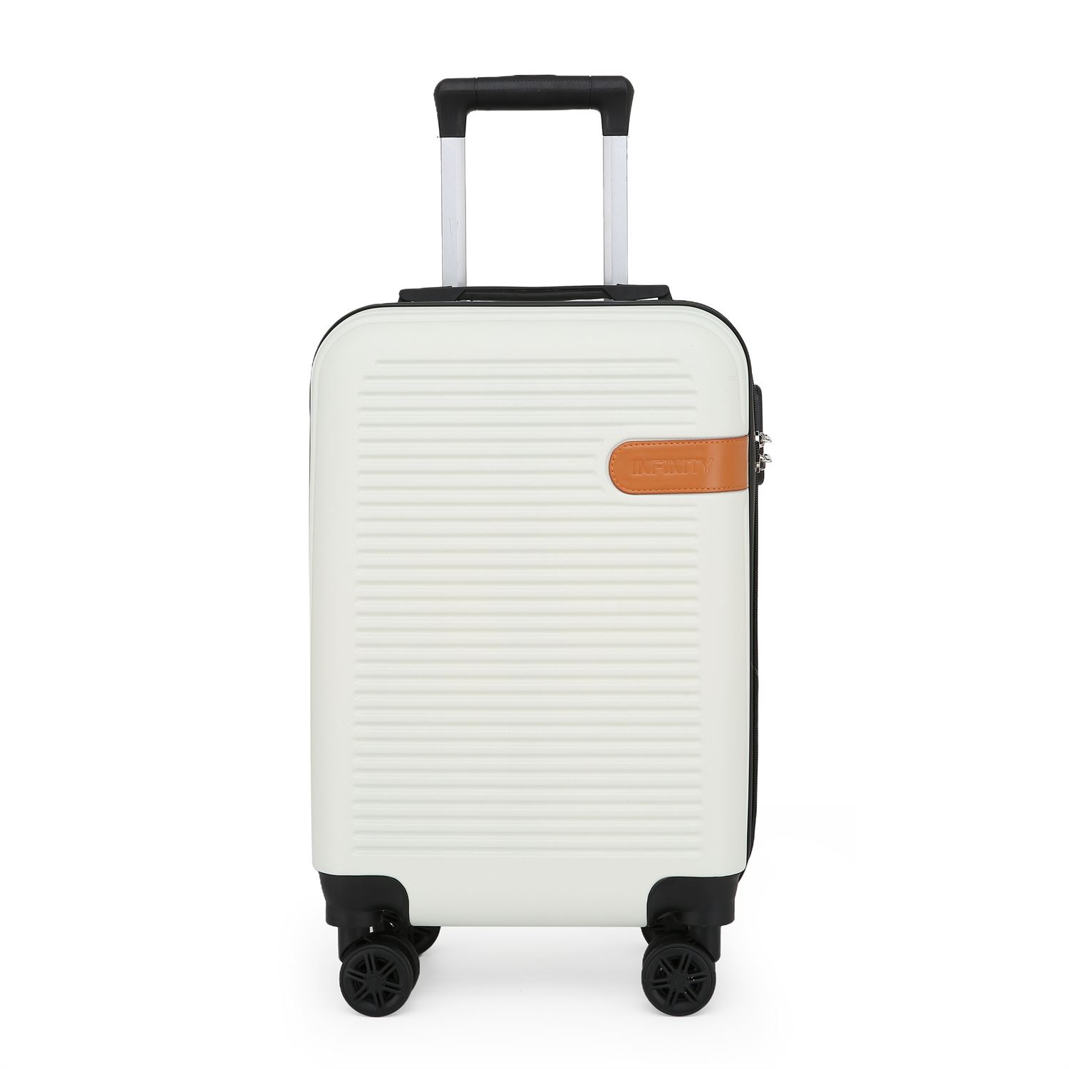 Hardshell Cream Cabin Suitcase Set Robust ABS Lightweight Luggage Holiday Bag - Picture 11 of 34