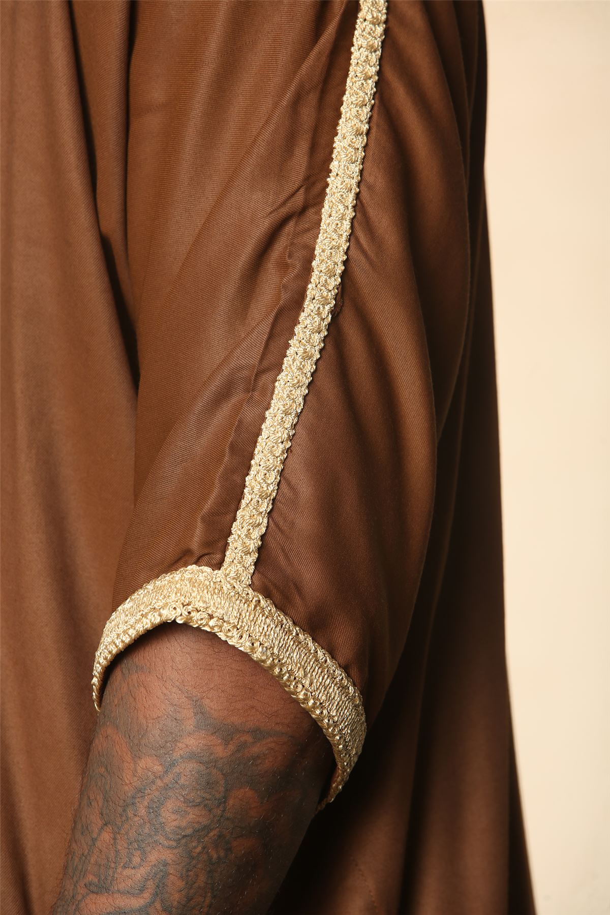 Herren Marokkanische Thobe Islamische Kleidung Jubba Eid Djellaba Kurzarm Gandoura - Bild 8 von 14