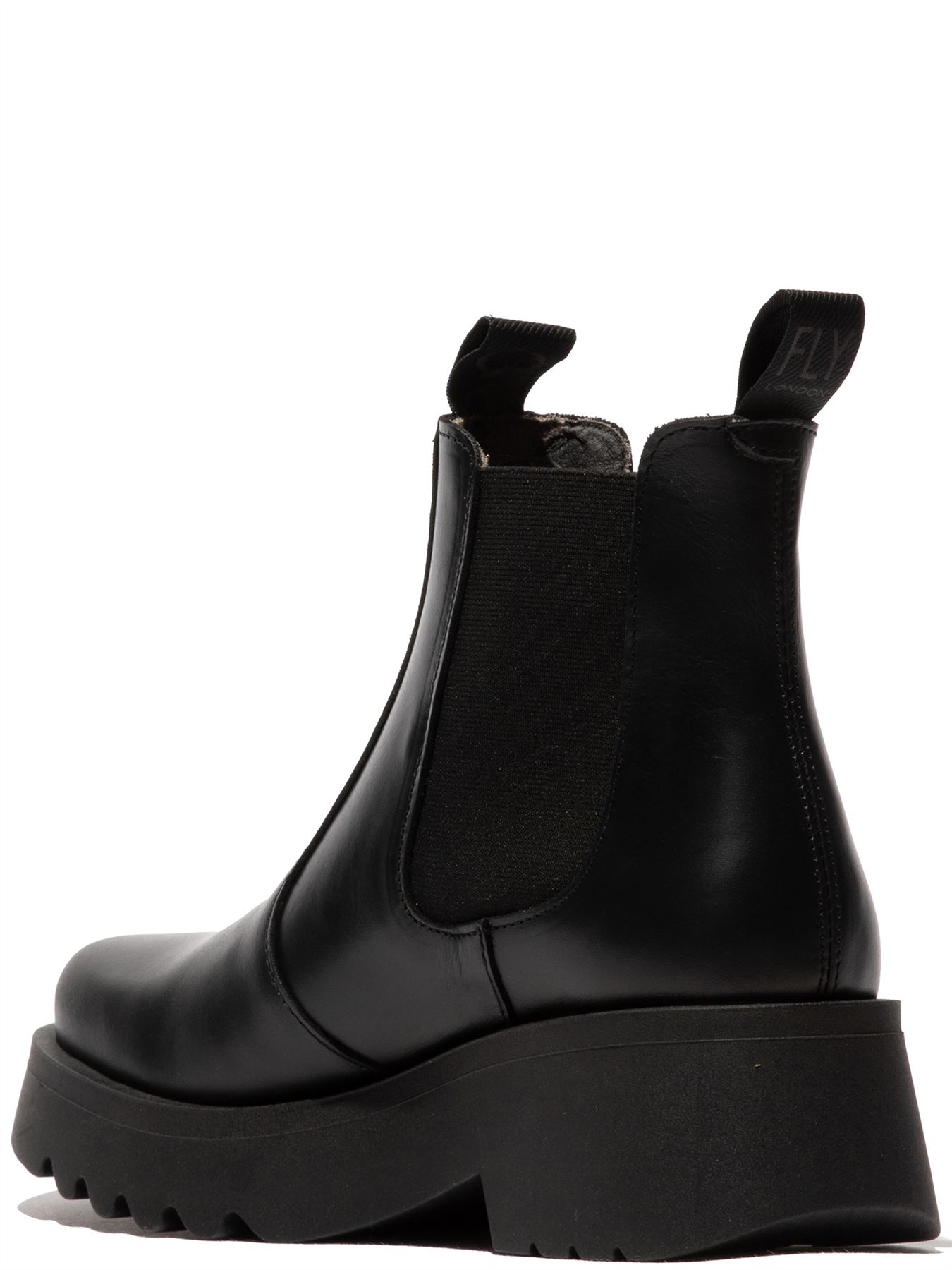 Fly London Mujer MEDI789 Botas Cuña Chelsea Tobillo Cuero Plataforma Reino Unido 3-8 - Imagen 5 de 17