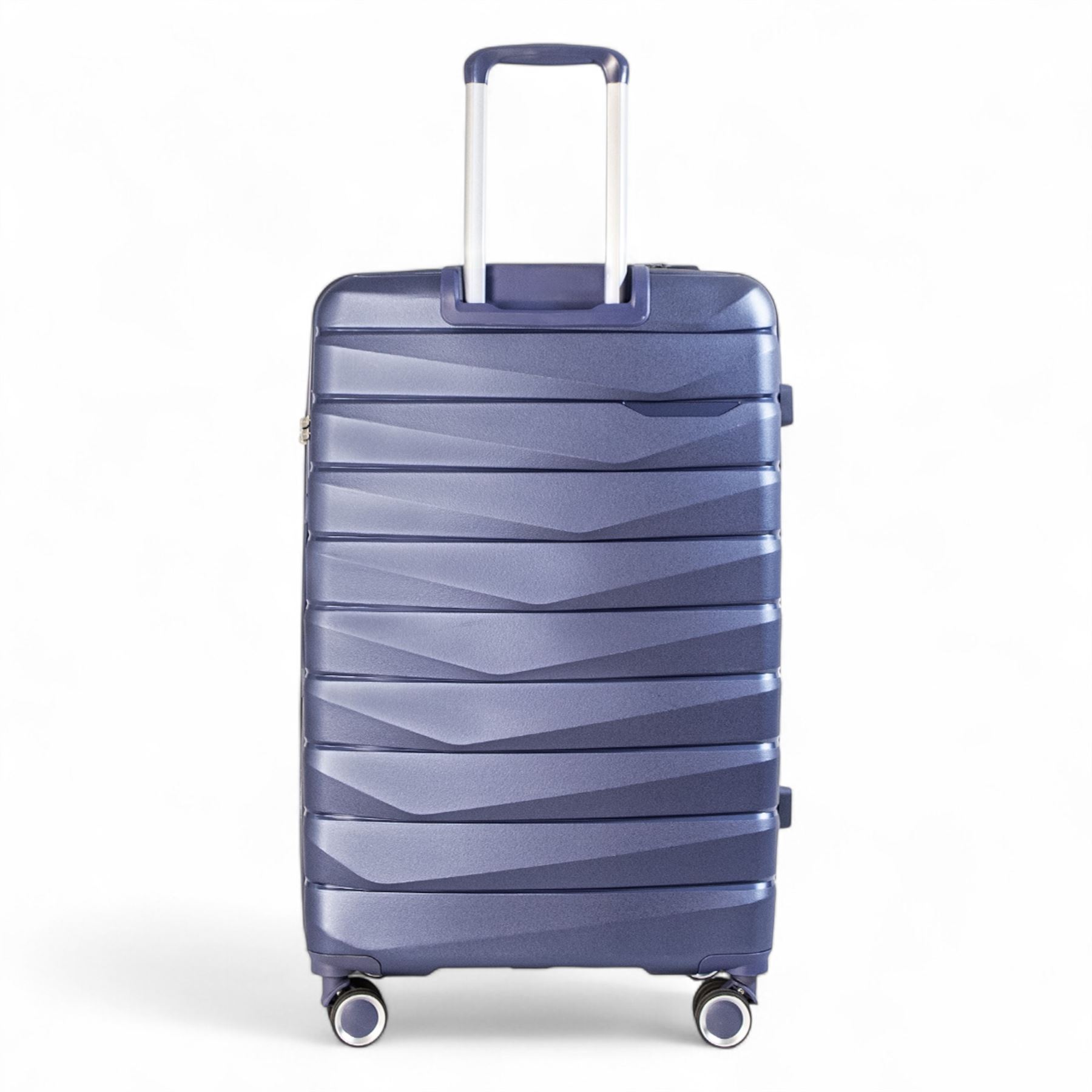 Hard Shell TSA Blue Strong Suitcase Set 8 Wheel Cabin Luggage Case - Picture 5 of 36