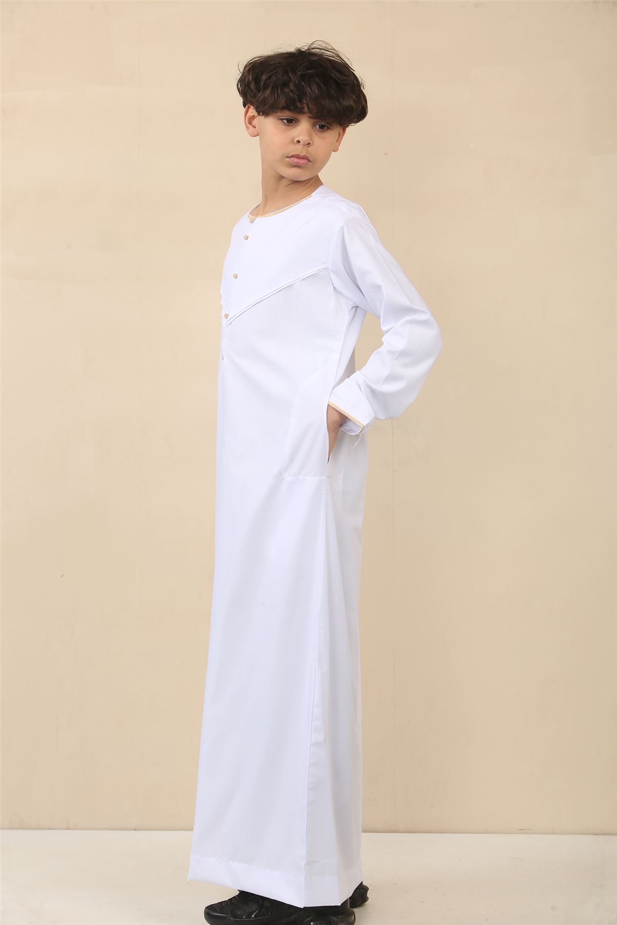 Kid's Boys Jubbah Thobe Islamic Children Jubba Robe Eid Omani Saudi - Picture 24 of 28