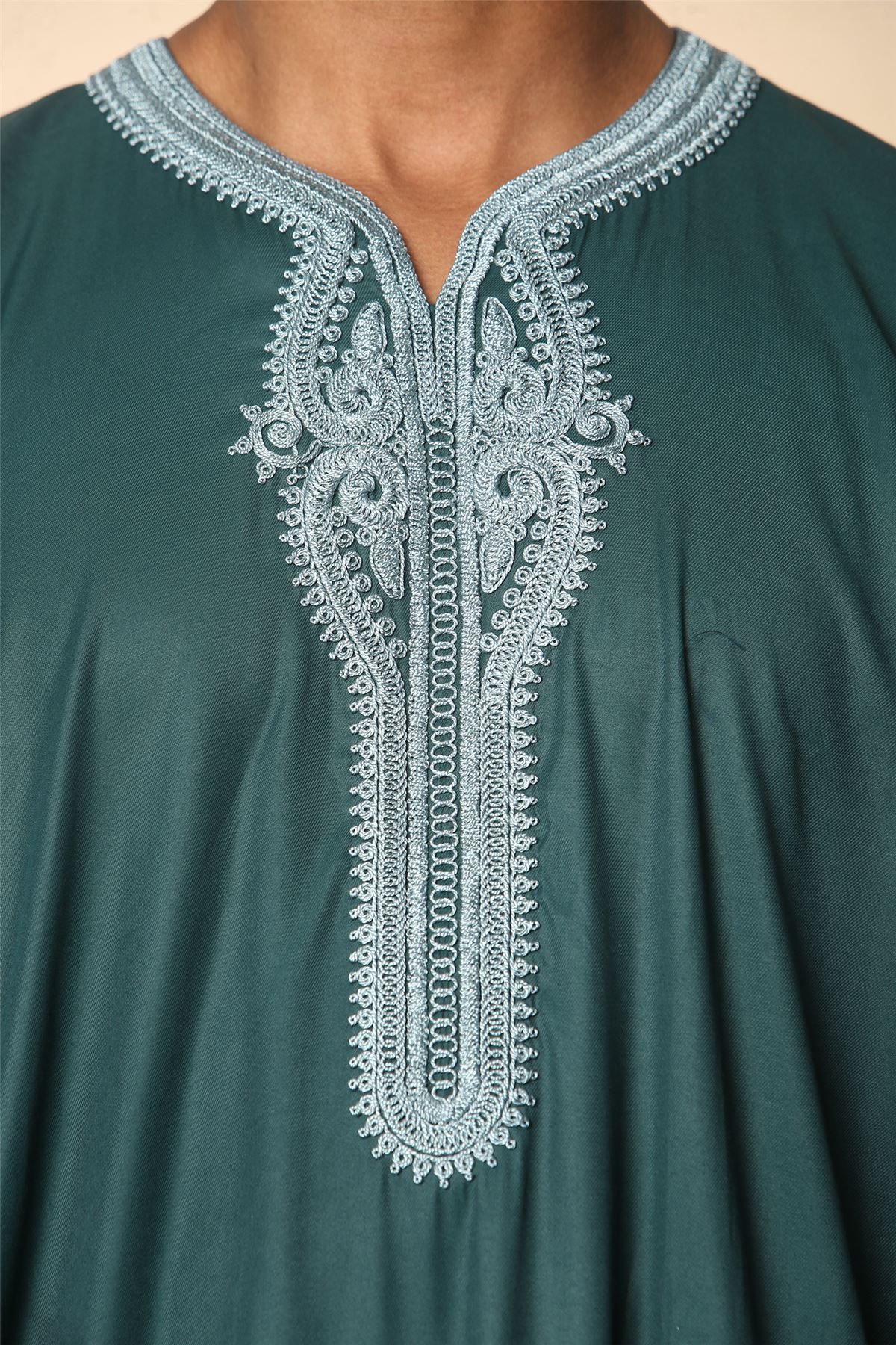 Herren Marokkanische Thobe Islamische Kleidung Jubba Eid Djellaba Kurzarm Gandoura - Bild 10 von 14