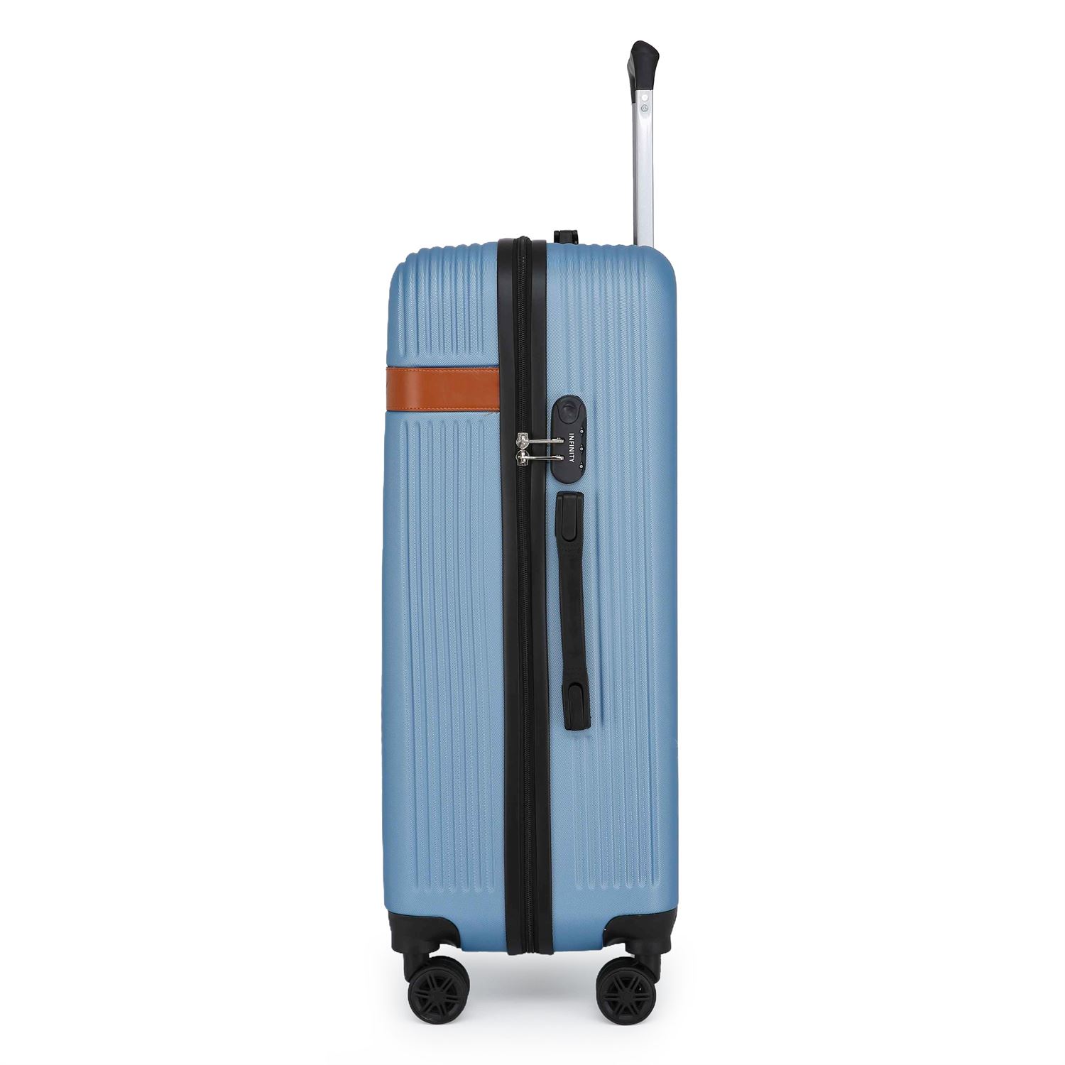 Hardshell Blue Navy Cabin Suitcase Set Robust ABS Lightweight Luggage Bag - Picture 7 of 34