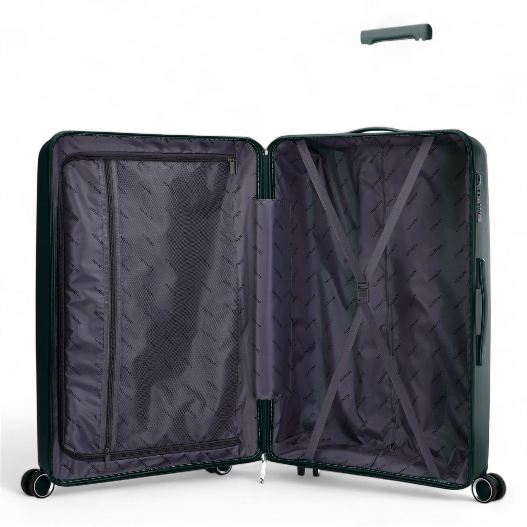 Juego de maleta rígida verde fuerte 8 ruedas cabina TSA maleta de equipaje - Imagen 22 de 29
