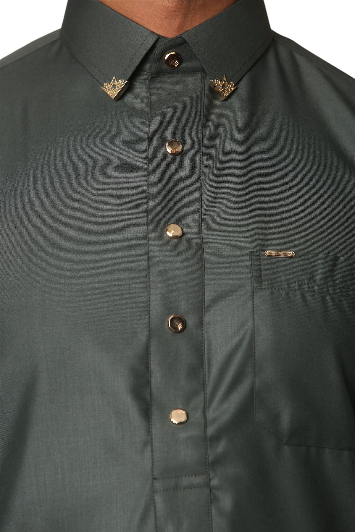 Men's Thobe Saudi Emirati Islamic Clothing Jubba Robe Muslim Eid Ramadan Arab - Picture 14 of 24