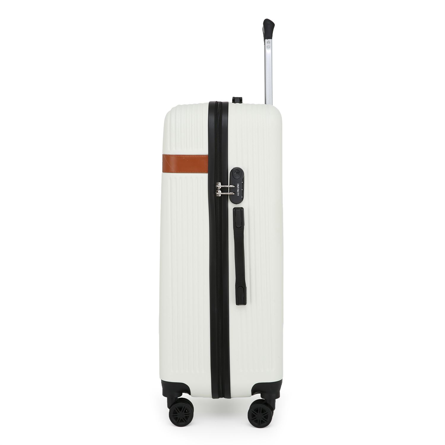 Hardshell Cream Cabin Suitcase Set Robust ABS Lightweight Luggage Holiday Bag - Picture 7 of 34