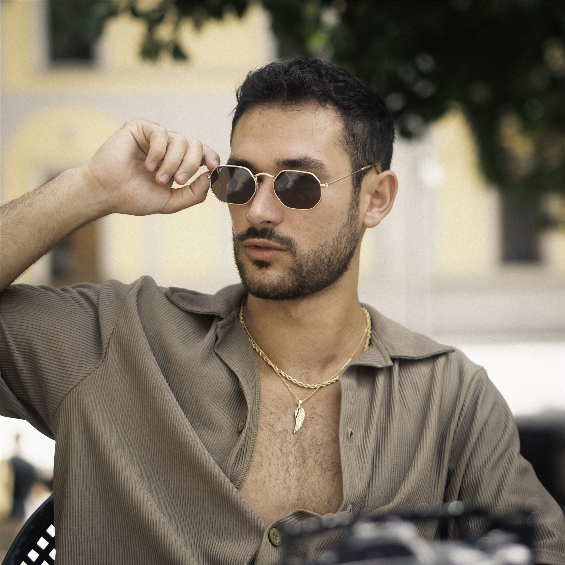 De-Gamme Unisex Retro rechteckige Vintage polarisierte Sonnenbrille - Napoli - Bild 3 von 10