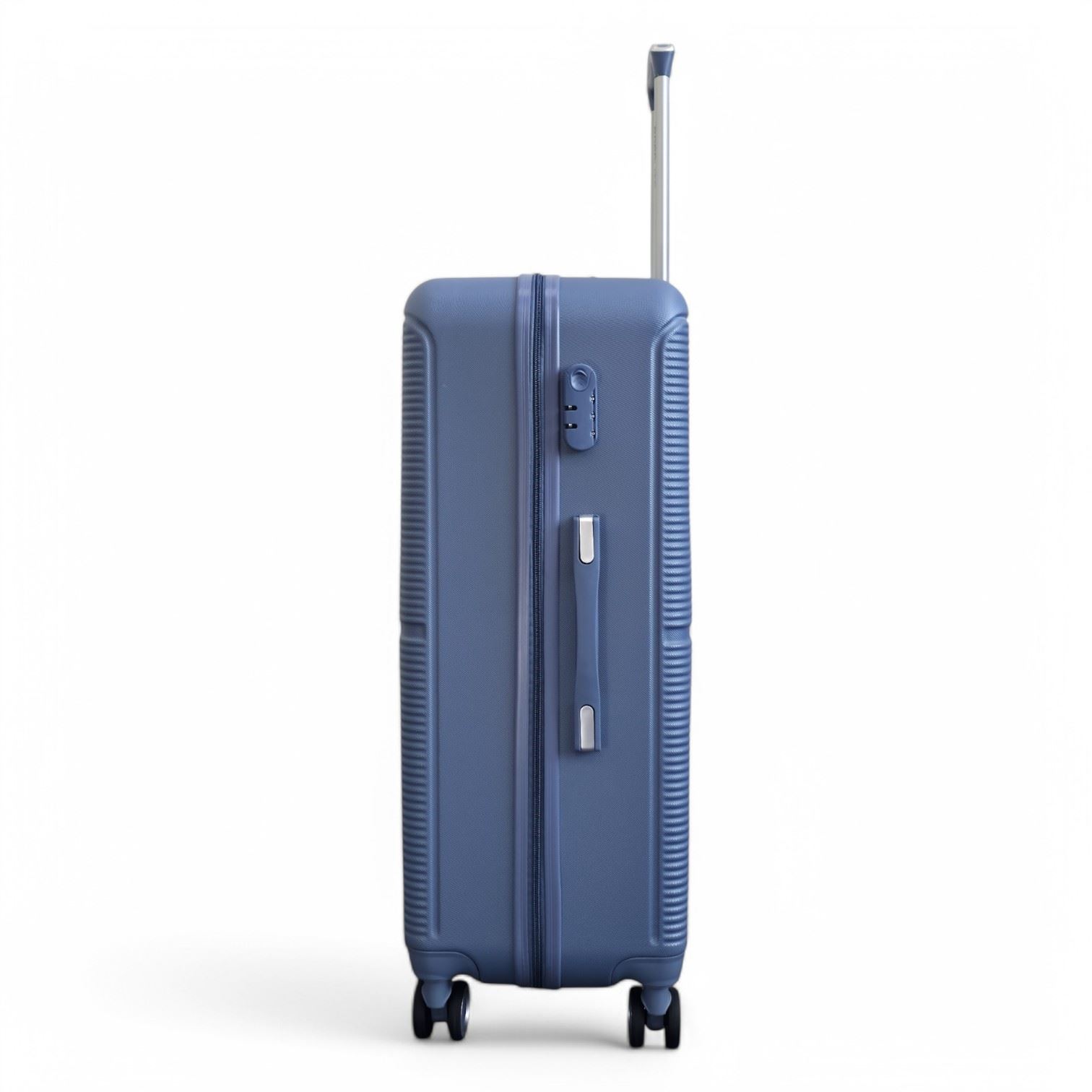 Robust ABS Hard Shell Light Blue 8 Wheels Luggage Travel Cabin Suitcase Set - Picture 6 of 26