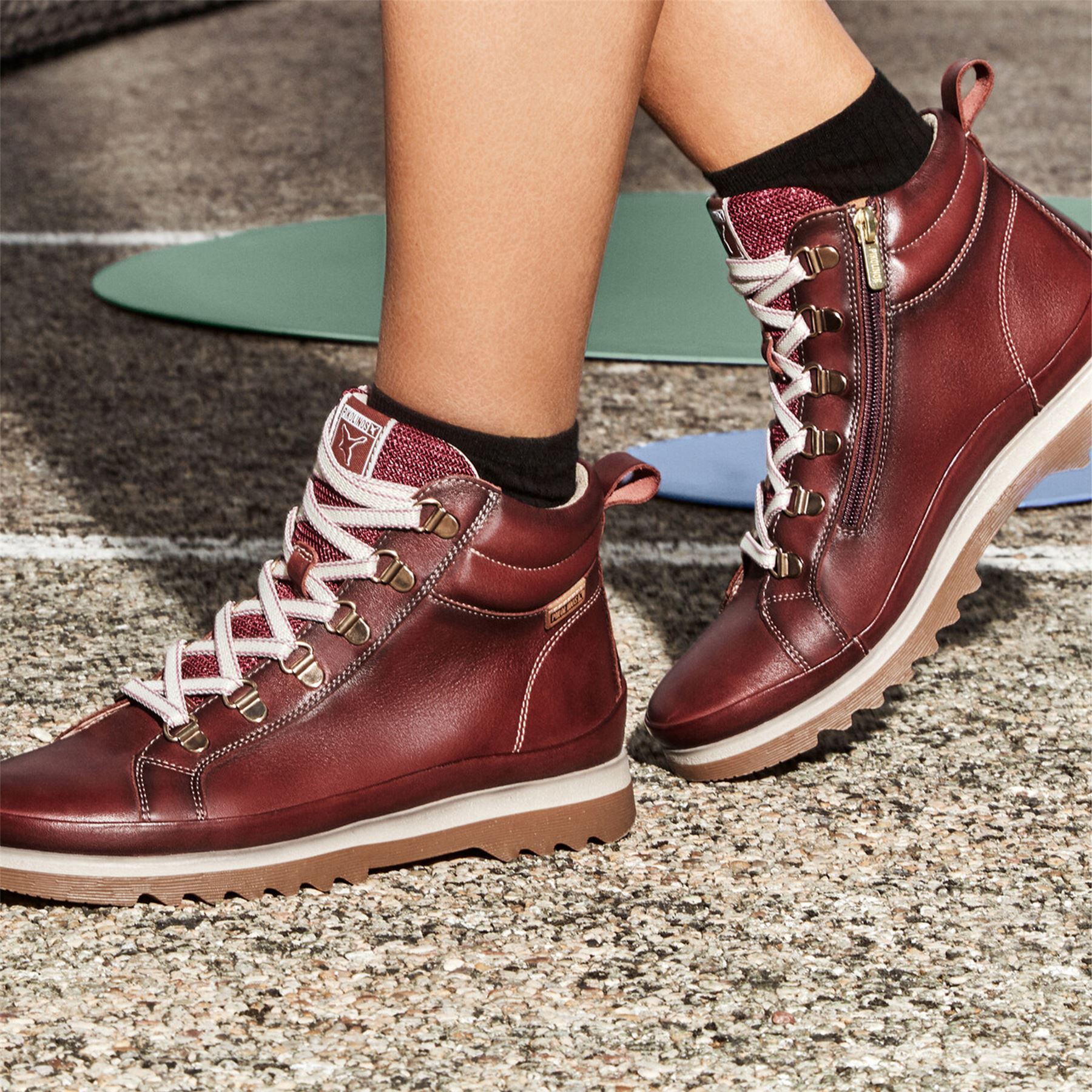 Pikolinos Vigo Women's Leather Side Zip & Lace Up Ankle Trainers Everyday Boots - Picture 17 of 21