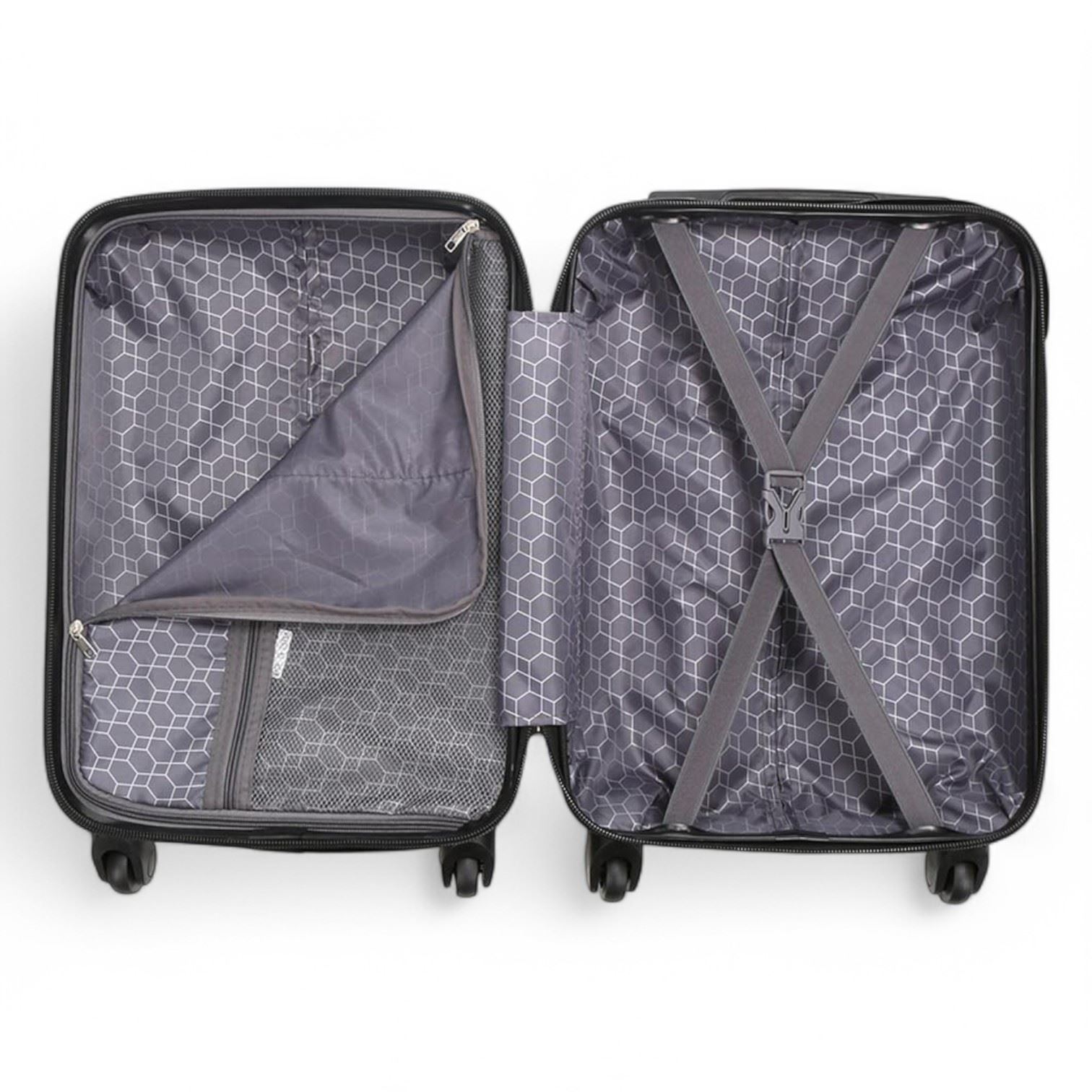 Juego De Maletas De Cabina Con Ruedas De 8 En ABS Negro Con Carcasa Dura - Imagen 55 de 55