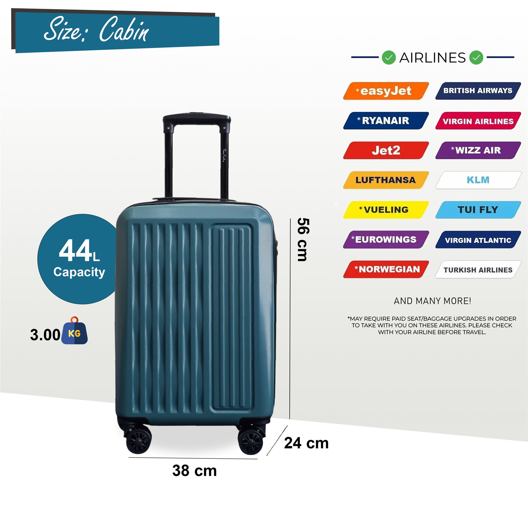 ABS Hard Shell Suitcase Luggage Set Hard Side Travel Carry on Cabin Bag - Picture 16 of 75