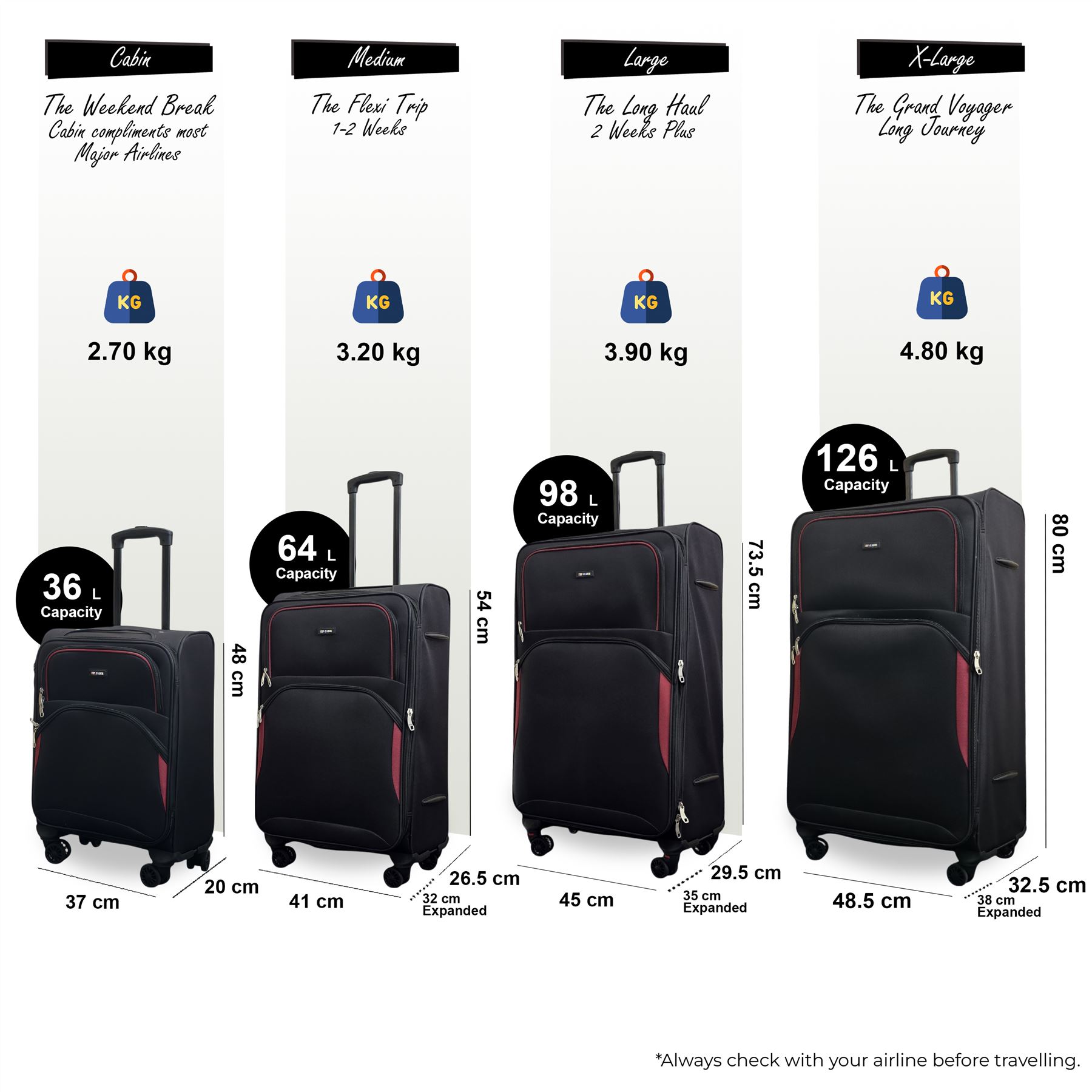 Expandable Soft Shell Suitcase 8 Wheel Luggage Set Light Carry On Cabin Bag - Picture 3 of 61
