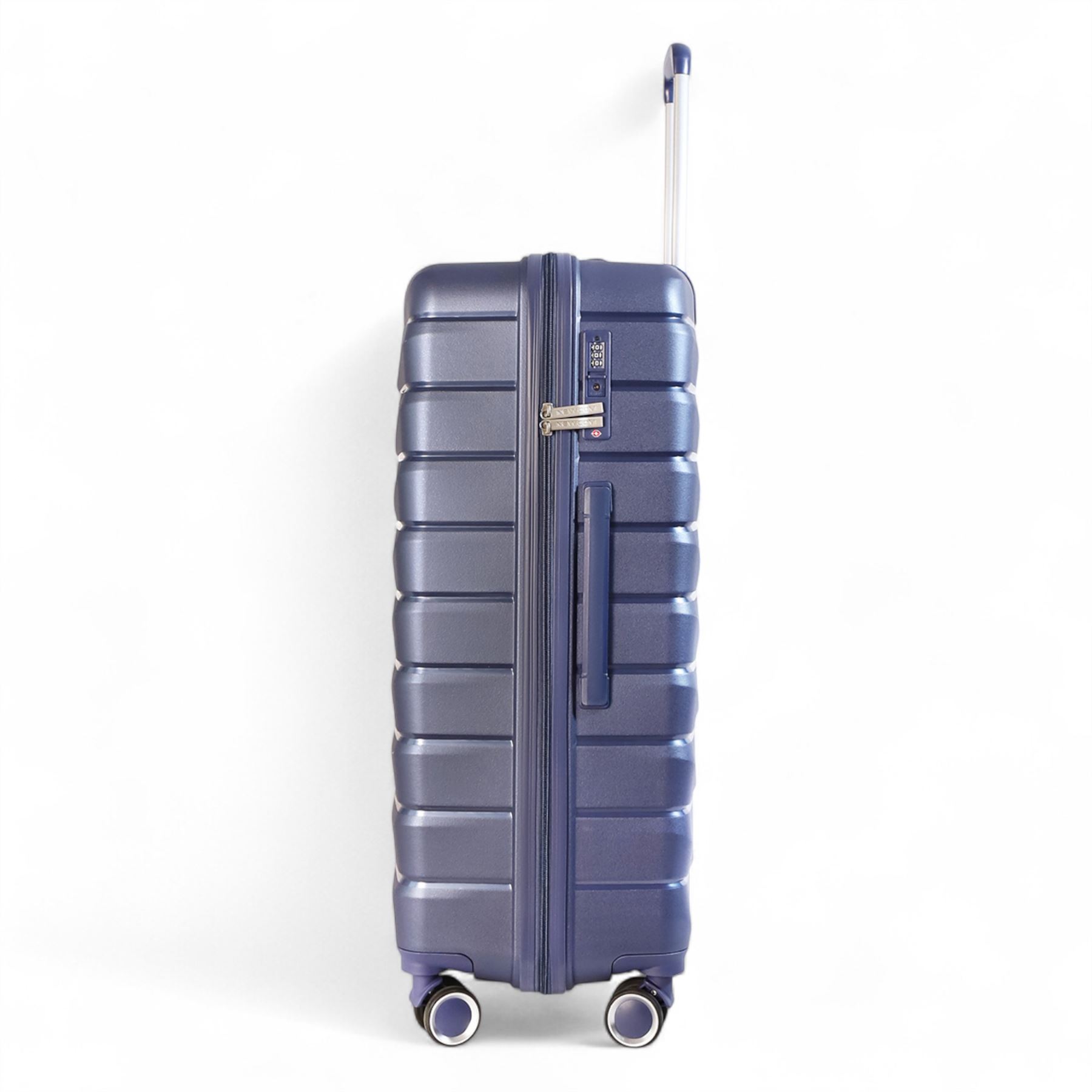 Hard Shell TSA Blue Strong Suitcase Set 8 Wheel Cabin Luggage Case - Picture 26 of 36