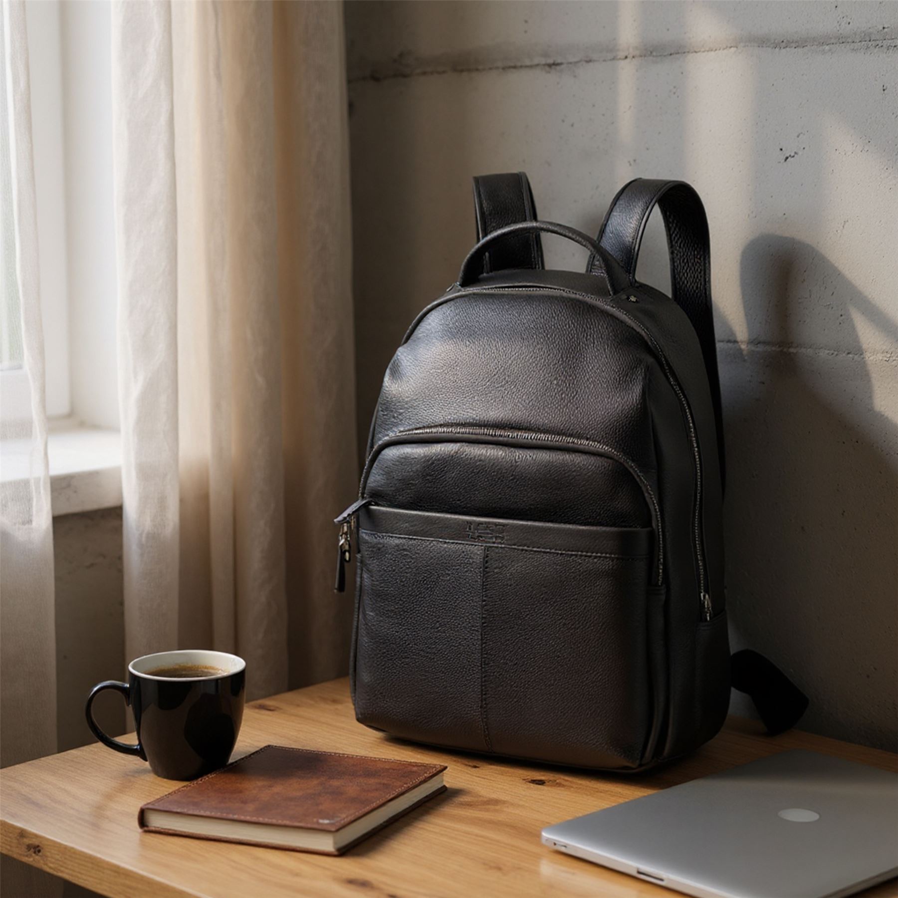 Mochila de Cuero Mochila Genuina Vintage Laptop Viaje Bolso de Hombro Unisex - Imagen 9 de 24