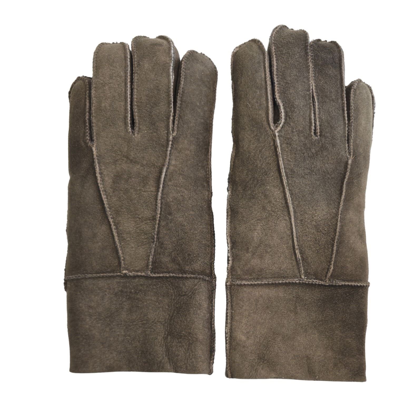 Guantes de piel de oveja unisex cálidos de invierno guantes de cuero de gamuza genuina - Imagen 7 de 22