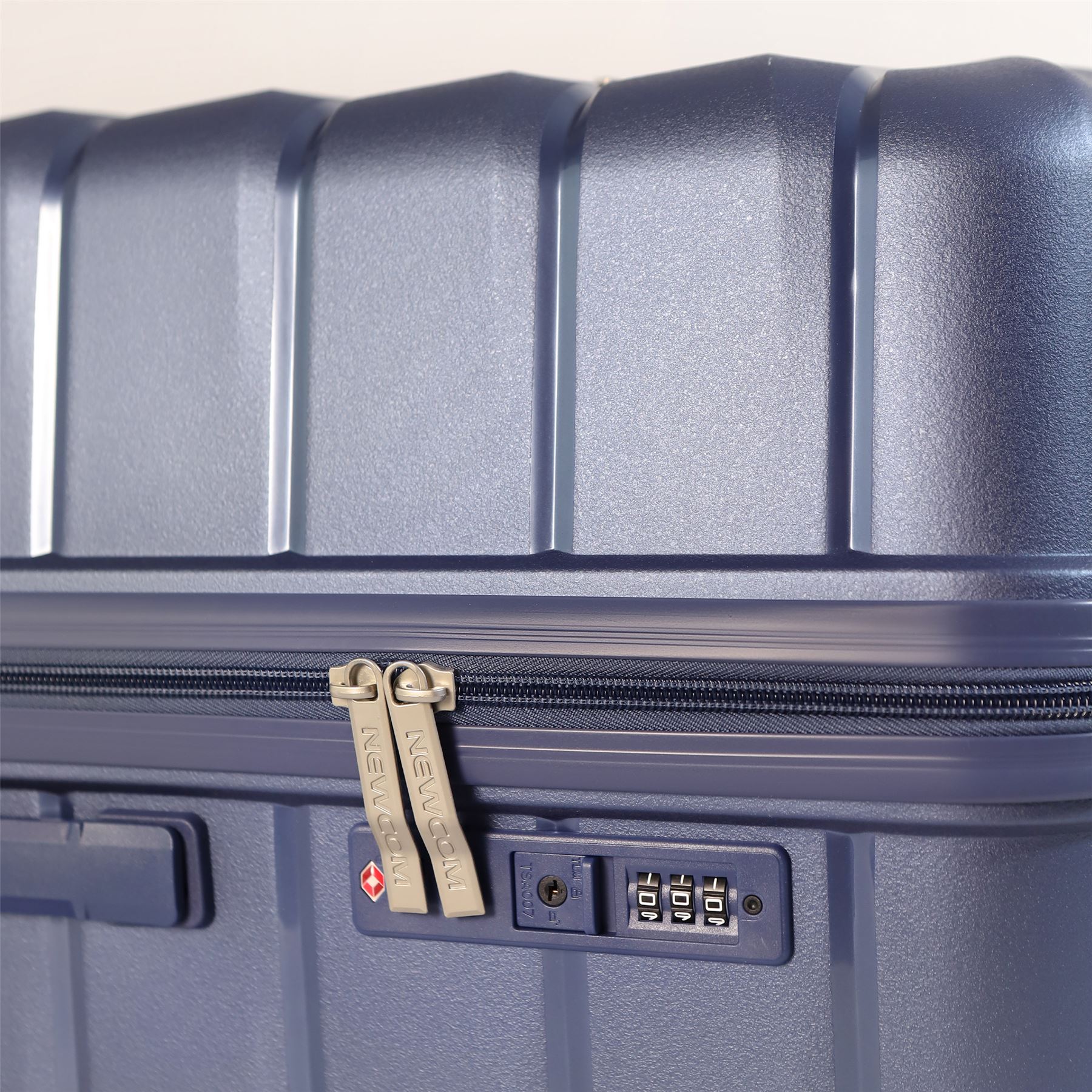 Hard Shell TSA Blue Strong Suitcase Set 8 Wheel Cabin Luggage Case - Picture 9 of 36