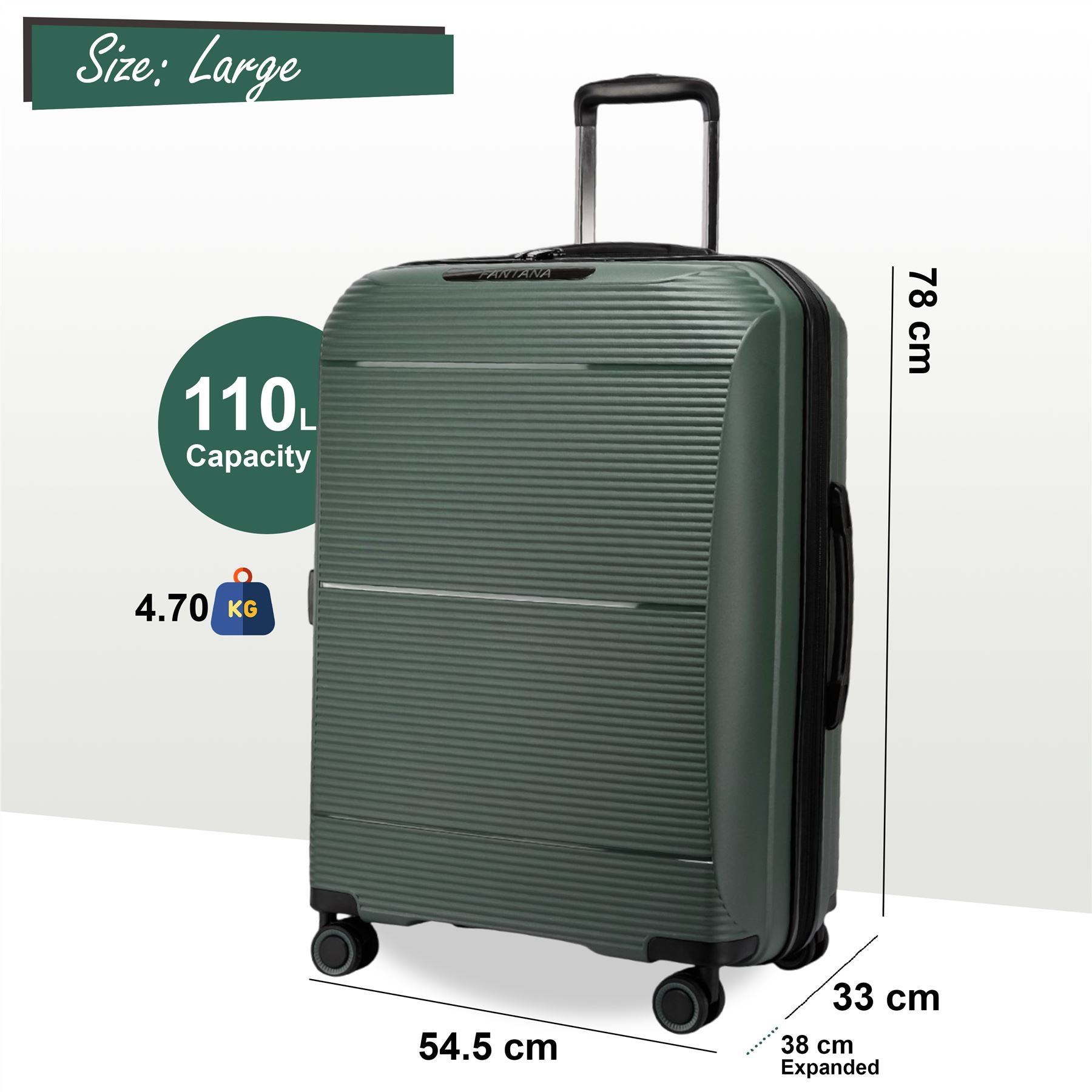 Juego De Maletas De Viaje De Cabina Con Ruedas De 8 Y Carcasa Dura Expandible - Imagen 37 de 56