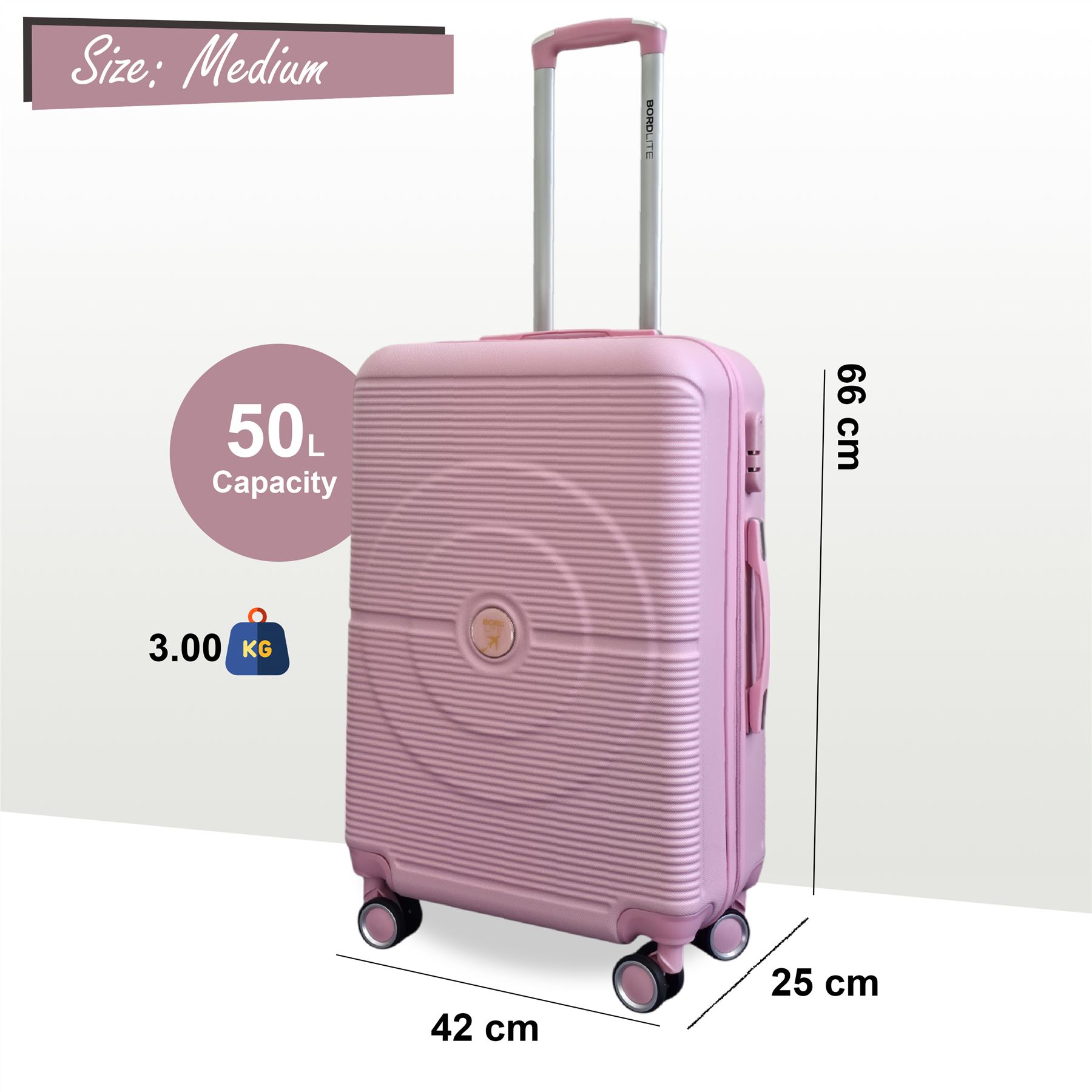 Robust ABS Hard Shell 8 Wheels Luggage Travel Holiday Bags Cabin Suitcase Set - Picture 33 of 37