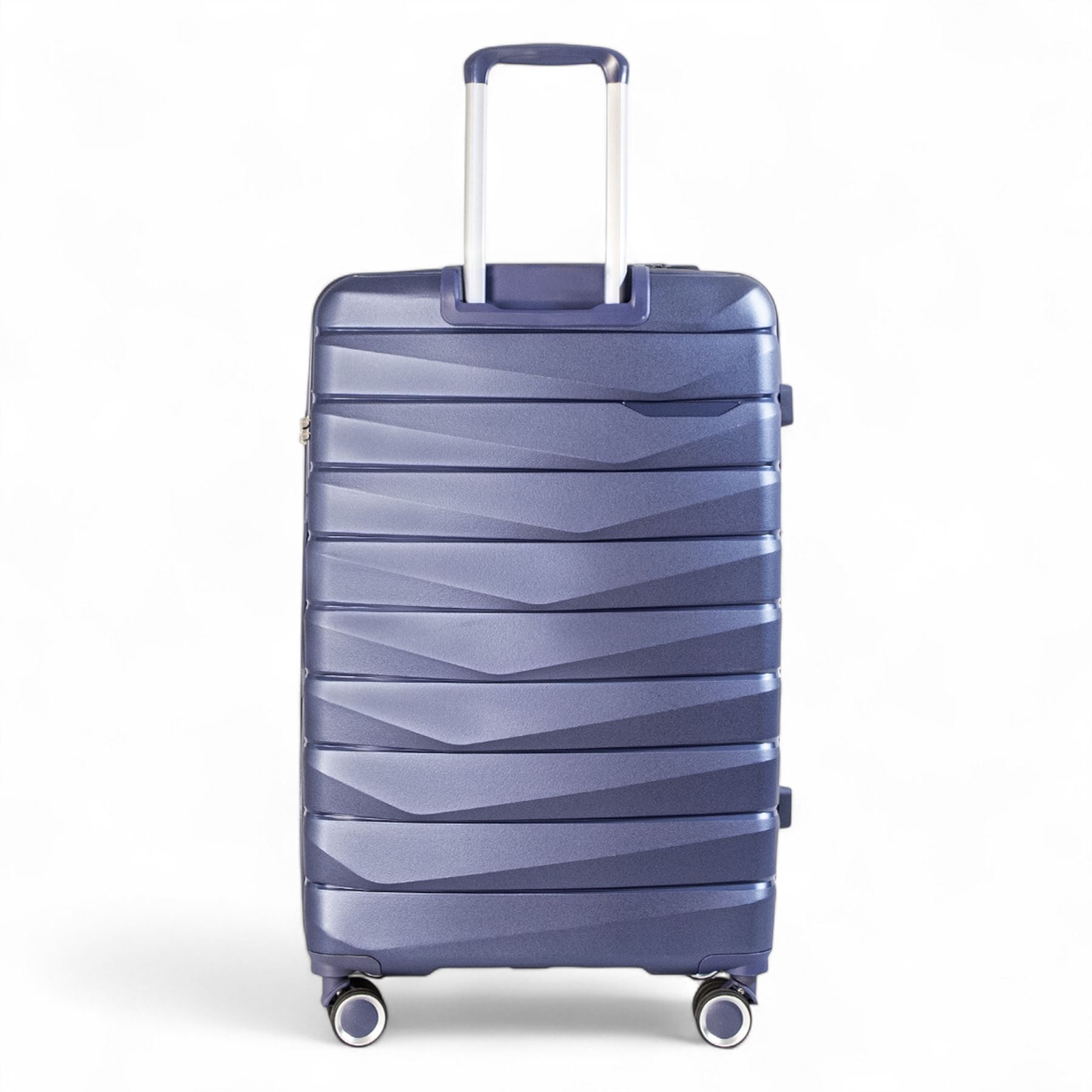 Hard Shell TSA Blue Strong Suitcase Set 8 Wheel Cabin Luggage Case - Picture 25 of 36