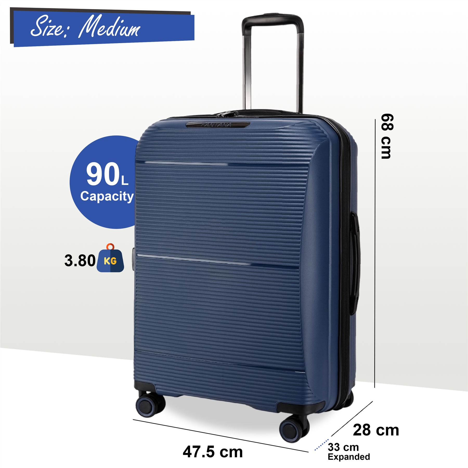 Juego De Maletas De Viaje De Cabina Con Ruedas De 8 Y Carcasa Dura Expandible - Imagen 16 de 56