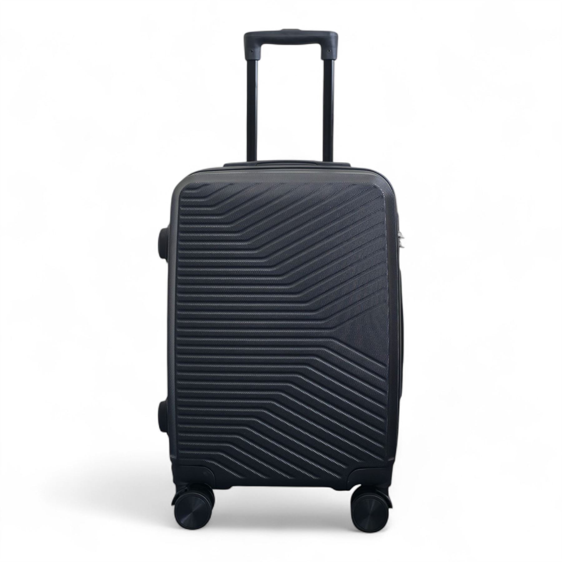 Strong Green Hardshell Black Set Dual 4 Wheel ABS Trolley Cabin Suitcase - Picture 3 of 5