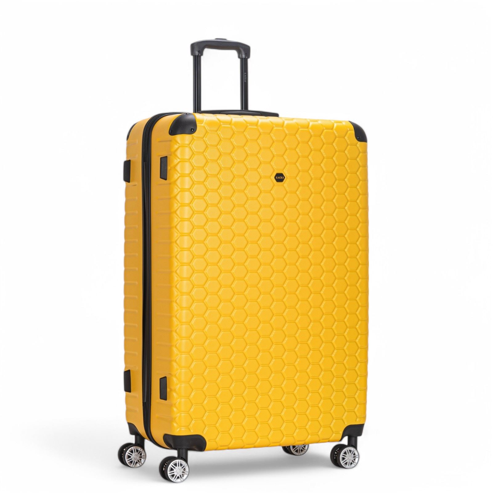 Hard Shell Yellow ABS 8 Wheel Luggage Travel Cabin Suitcase Set - Picture 39 of 41