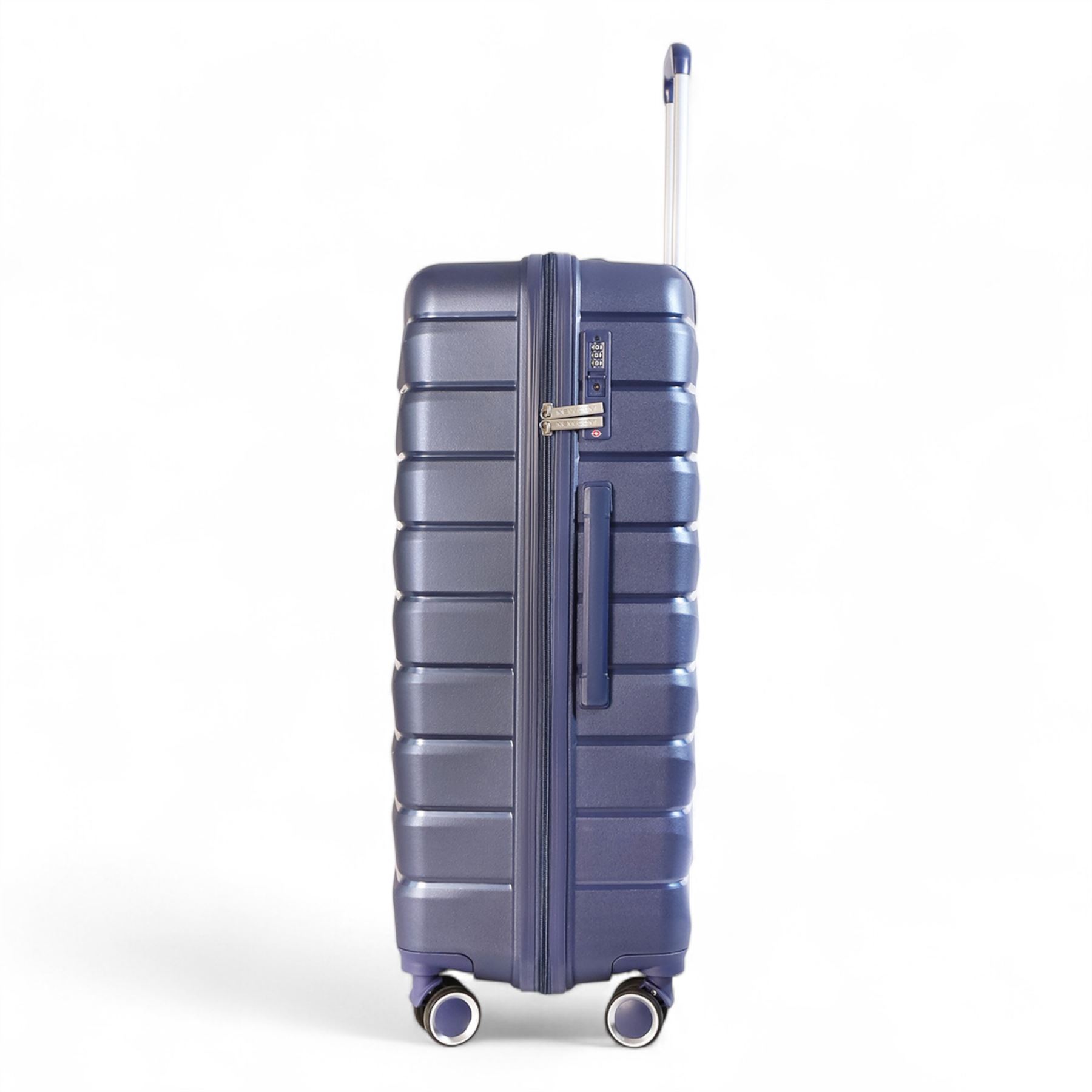 Hard Shell TSA Blue Strong Suitcase Set 8 Wheel Cabin Luggage Case - Picture 6 of 36