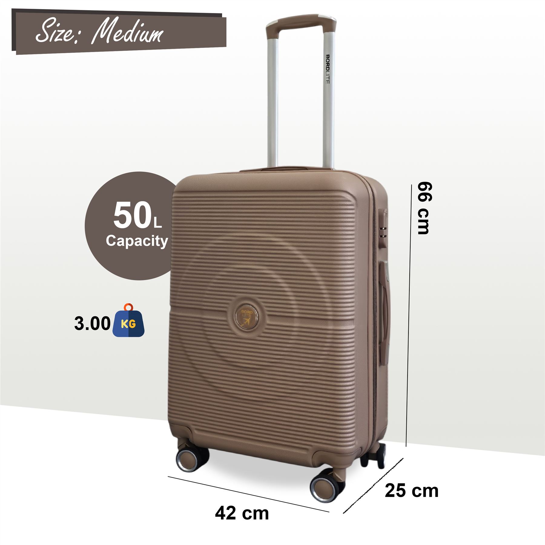 Robust ABS Hard Shell 8 Wheels Luggage Travel Holiday Bags Cabin Suitcase Set - Picture 24 of 37