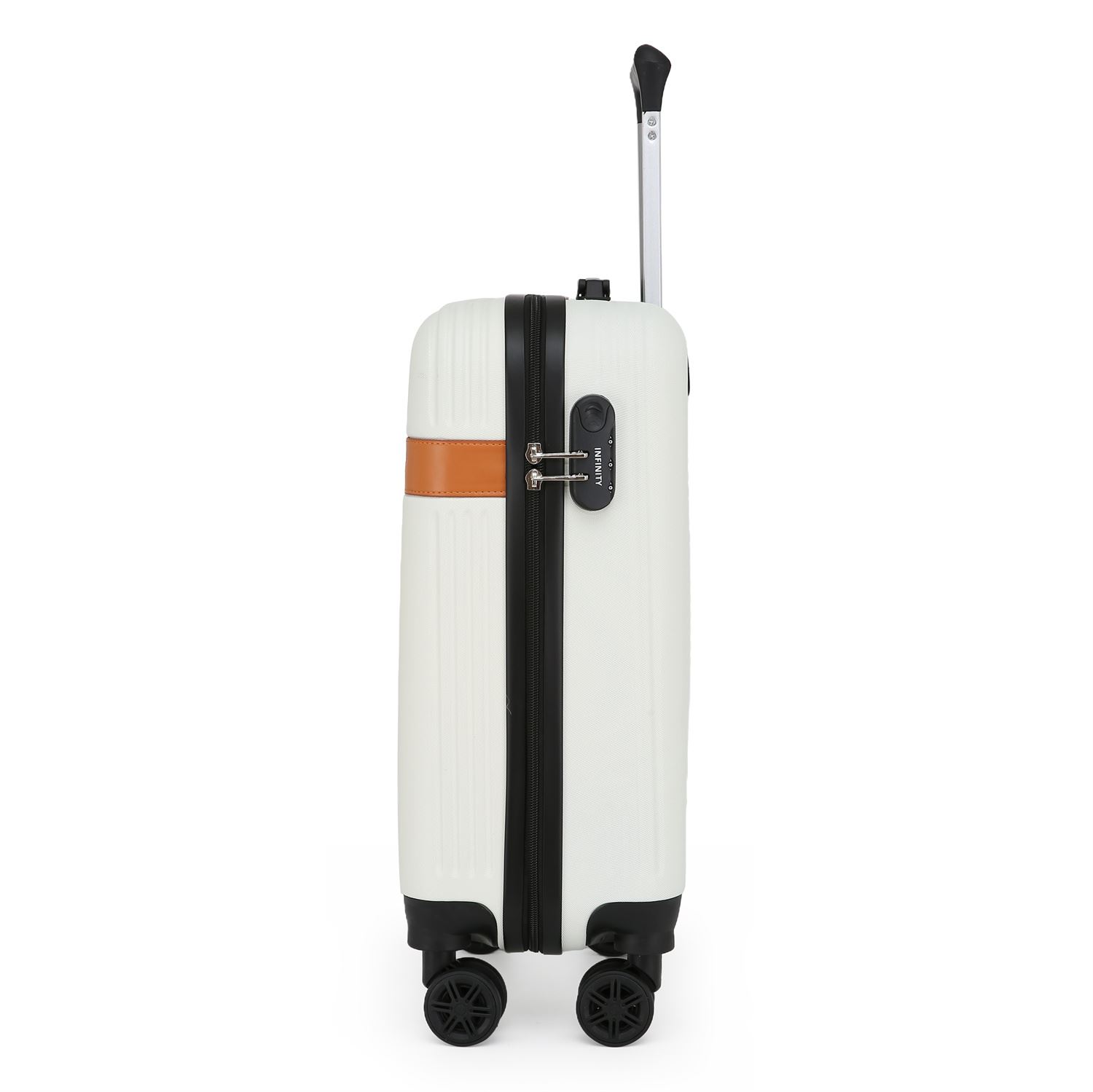 Hardshell Cream Cabin Suitcase Set Robust ABS Lightweight Luggage Holiday Bag - Picture 16 of 34