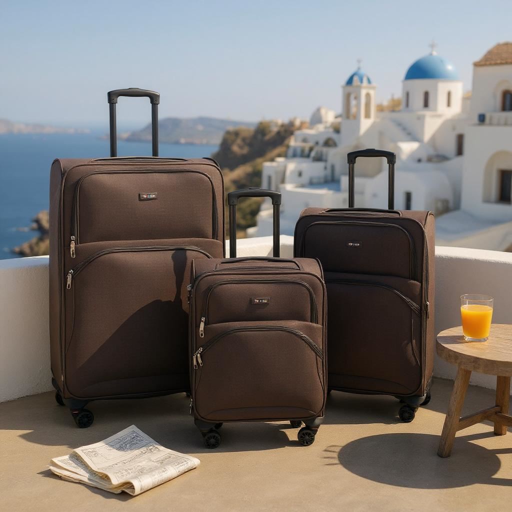 Expandable Soft Shell Suitcase 8 Wheel Luggage Set Light Carry On Cabin Bag - Picture 37 of 61