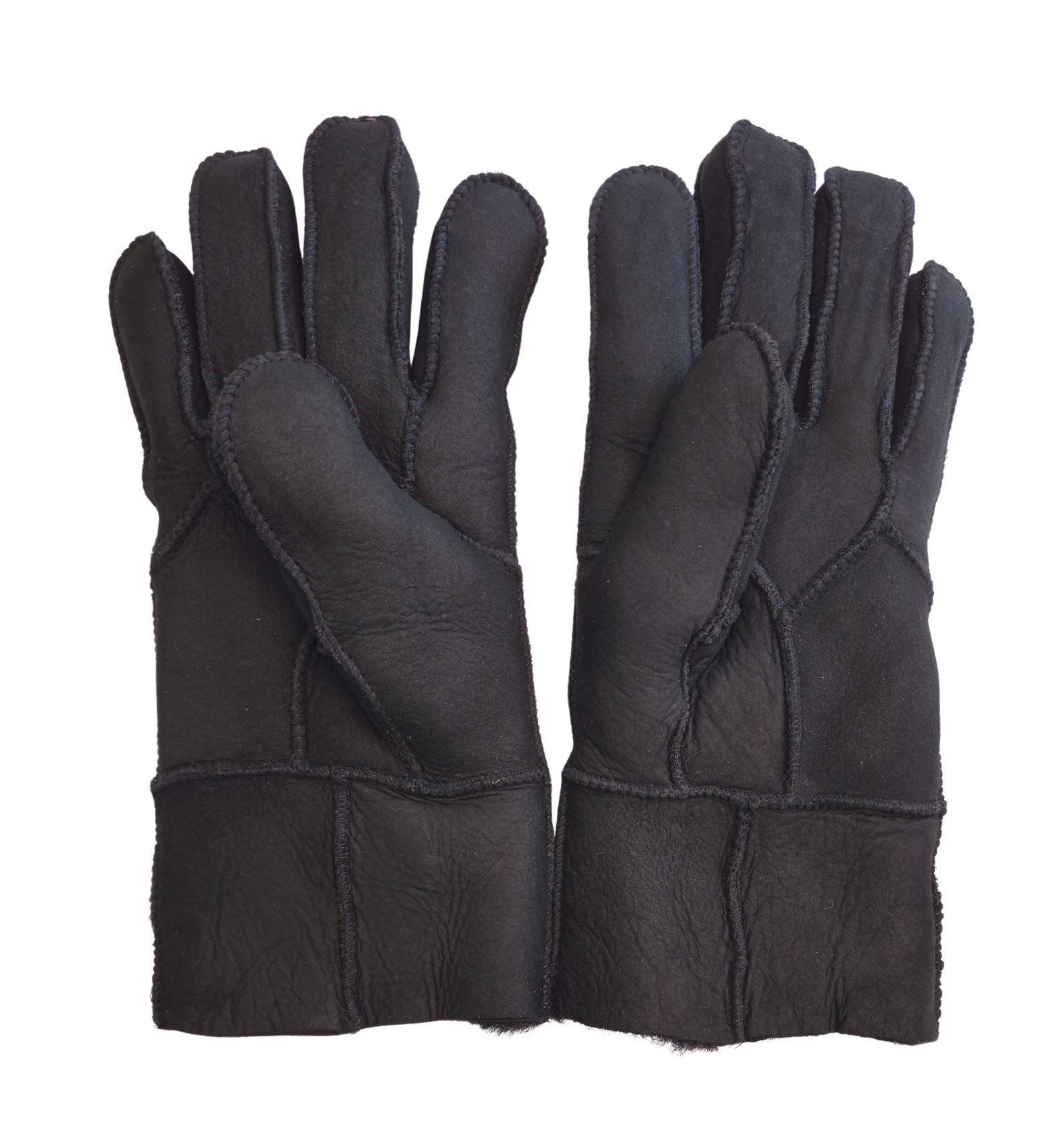 Guantes de piel de oveja unisex cálidos de invierno guantes de cuero de gamuza genuina - Imagen 4 de 22