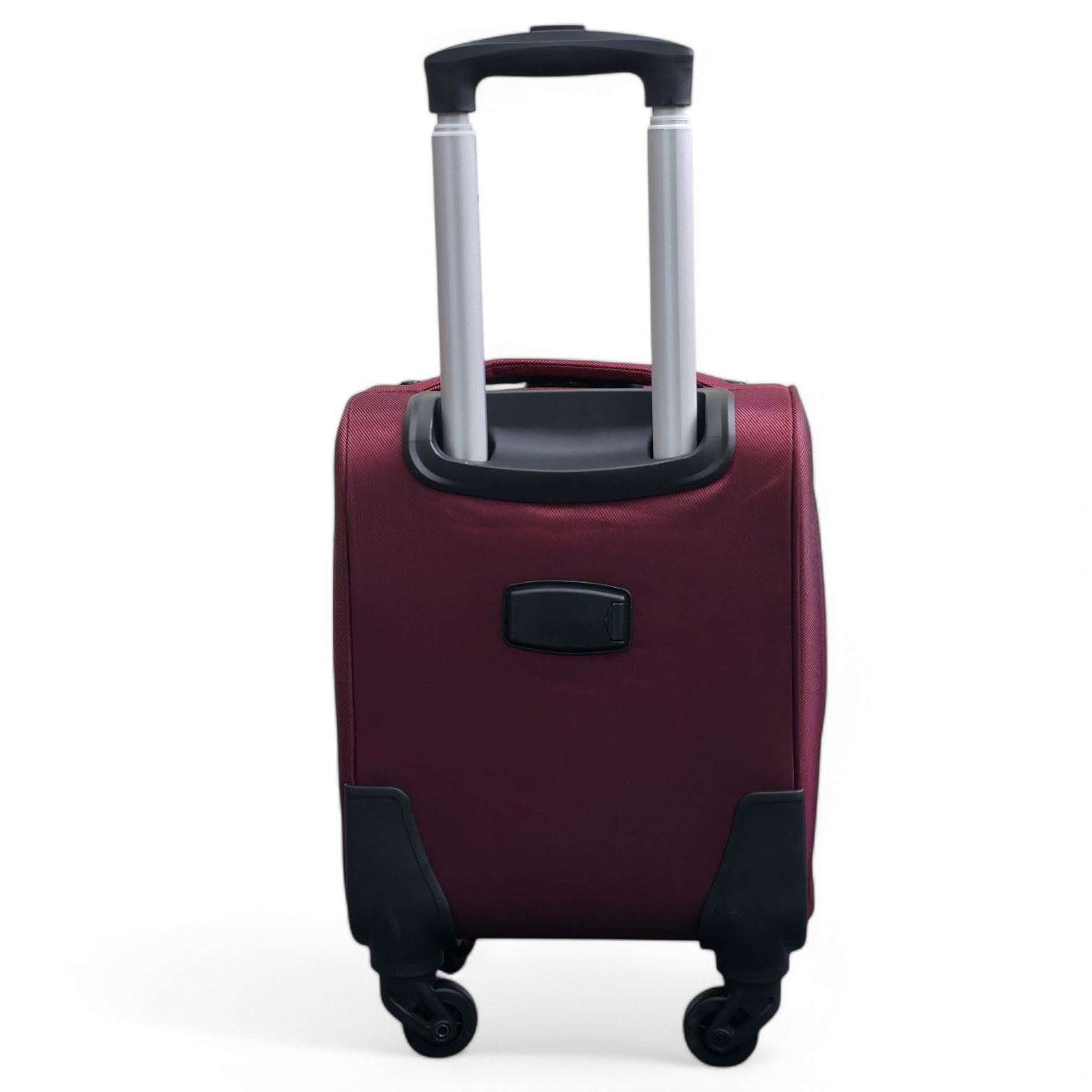 Soft Shell Lightweight Wine Burgundy Nylon Suitcase Set 4 Wheel Travel Case Bags - Picture 31 of 37