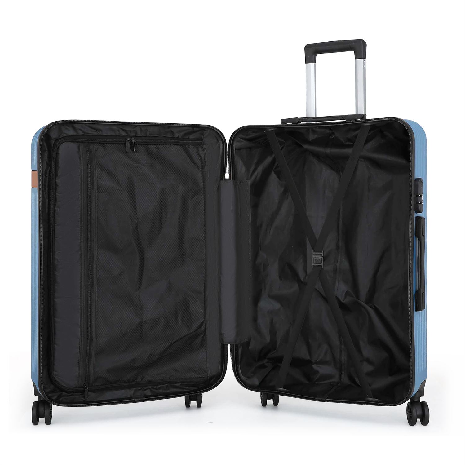 Hardshell Blue Navy Cabin Suitcase Set Robust ABS Lightweight Luggage Bag - Picture 8 of 34
