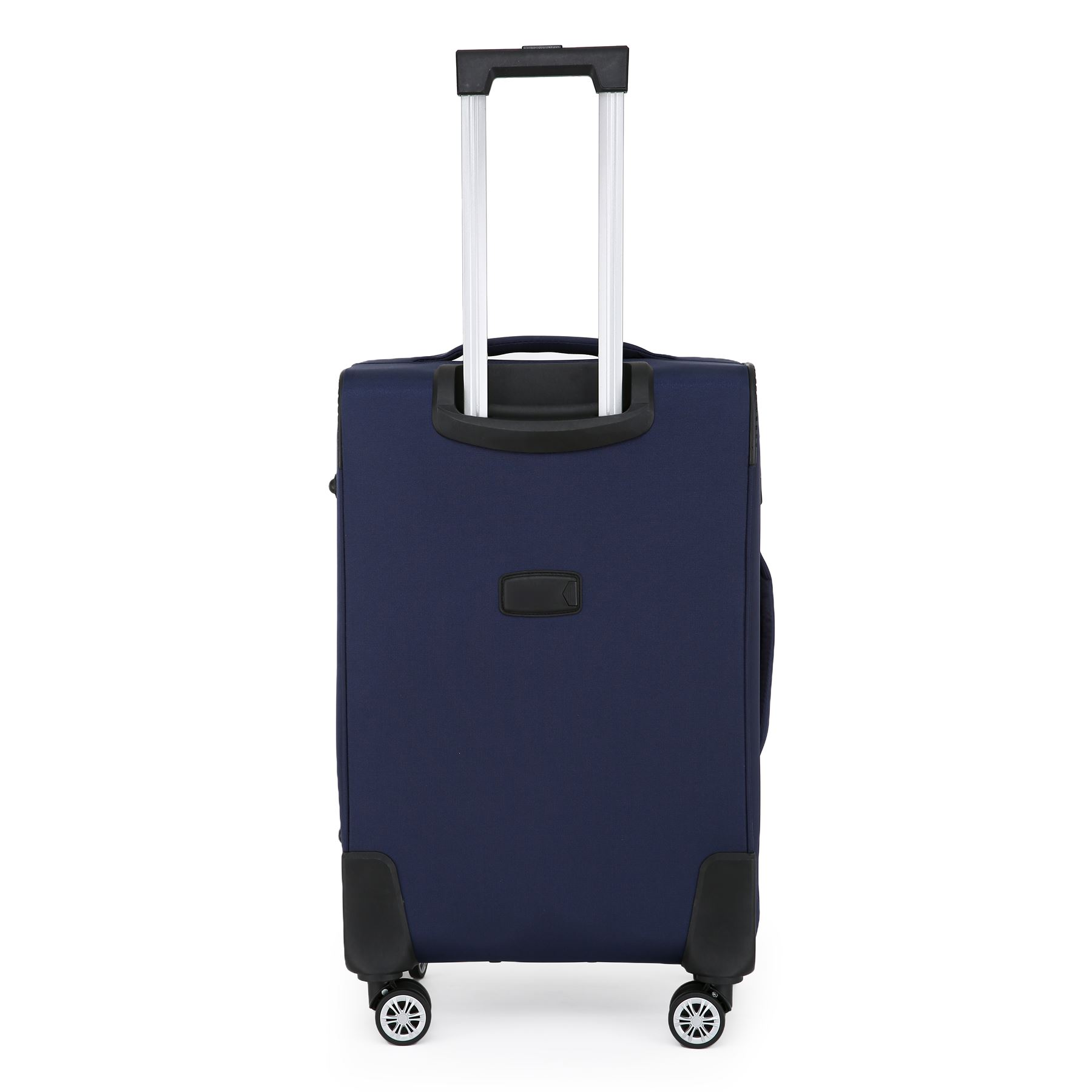 Navy Blue Soft Suitcase 8 Wheel Luggage Set ,TSA Cabin Bag - Picture 9 of 12