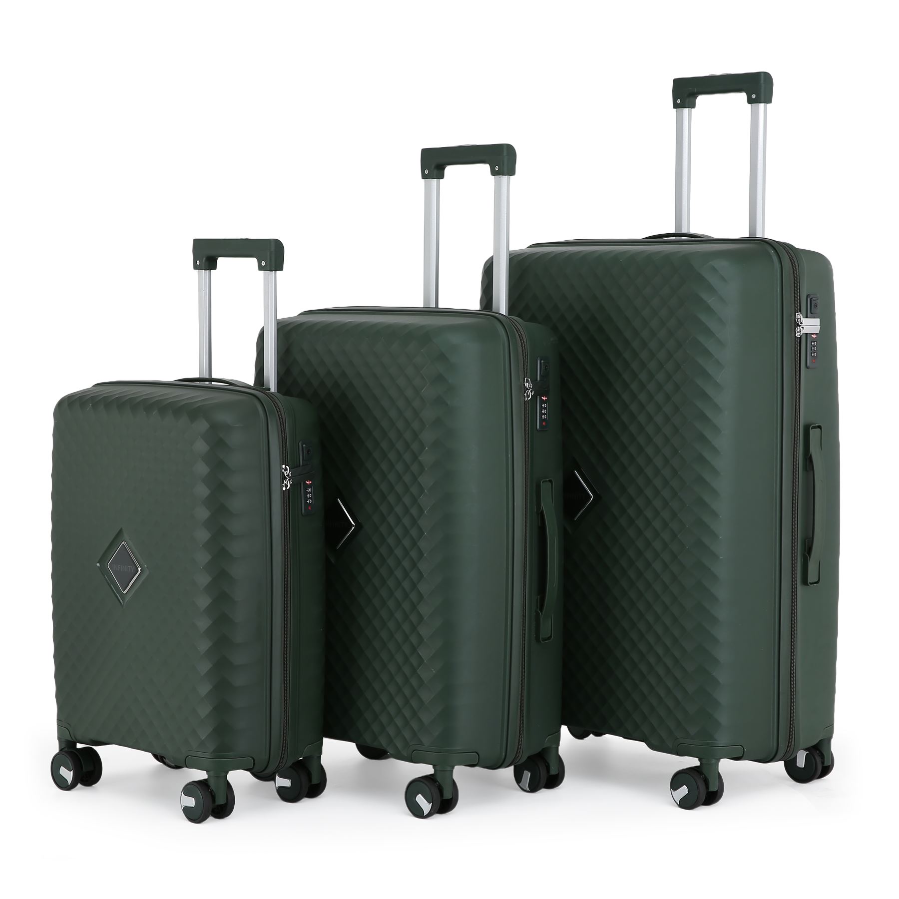 Hard Shell Cabin Suitcase Set 8 Wheel Luggage Case Strong Travel TSA Bag - Picture 16 of 23