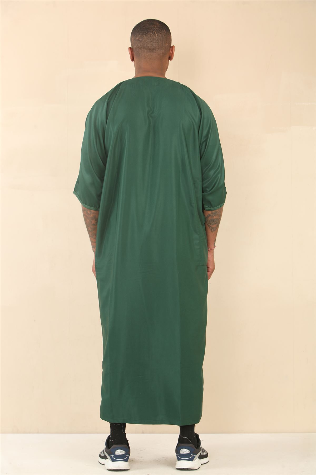 Mens Moroccan Thobe Djellaba islamic Clothing Jubba Eid Ramadan Arab ShortSleeve - Picture 7 of 14