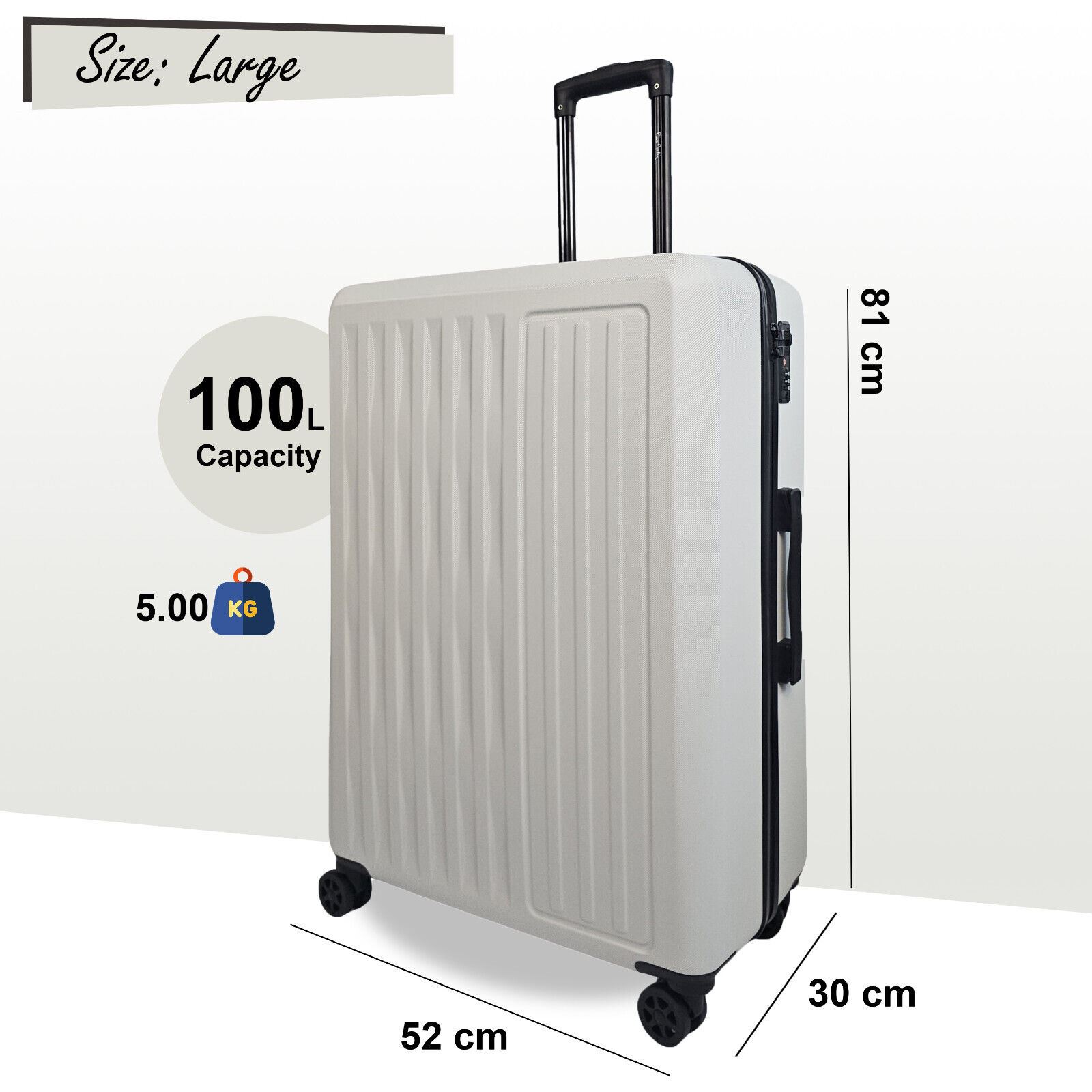 ABS Hard Shell Suitcase Luggage Set Hard Side Travel Carry on Cabin Bag - Picture 70 of 75