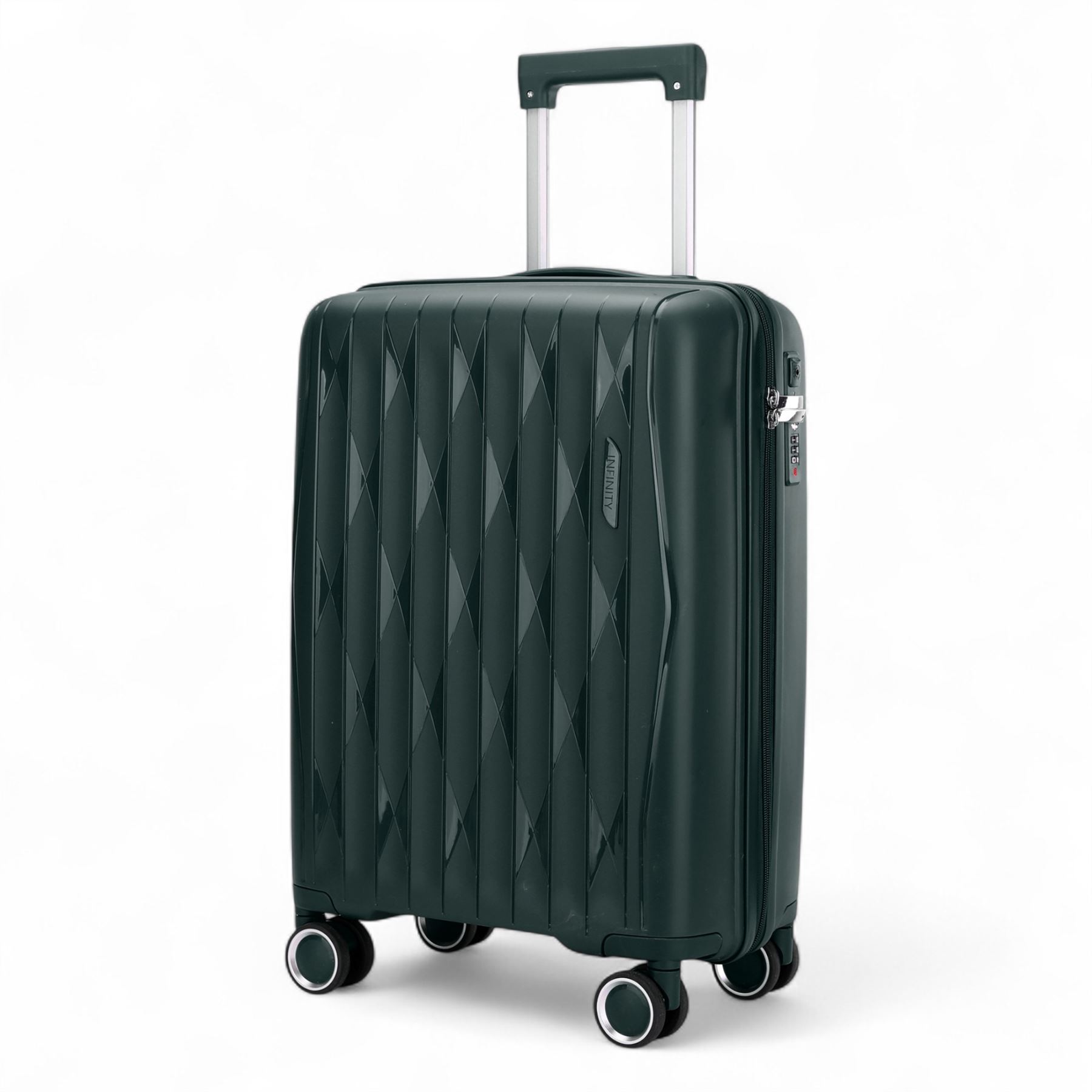 Juego de maleta rígida verde fuerte 8 ruedas cabina TSA maleta de equipaje - Imagen 12 de 29