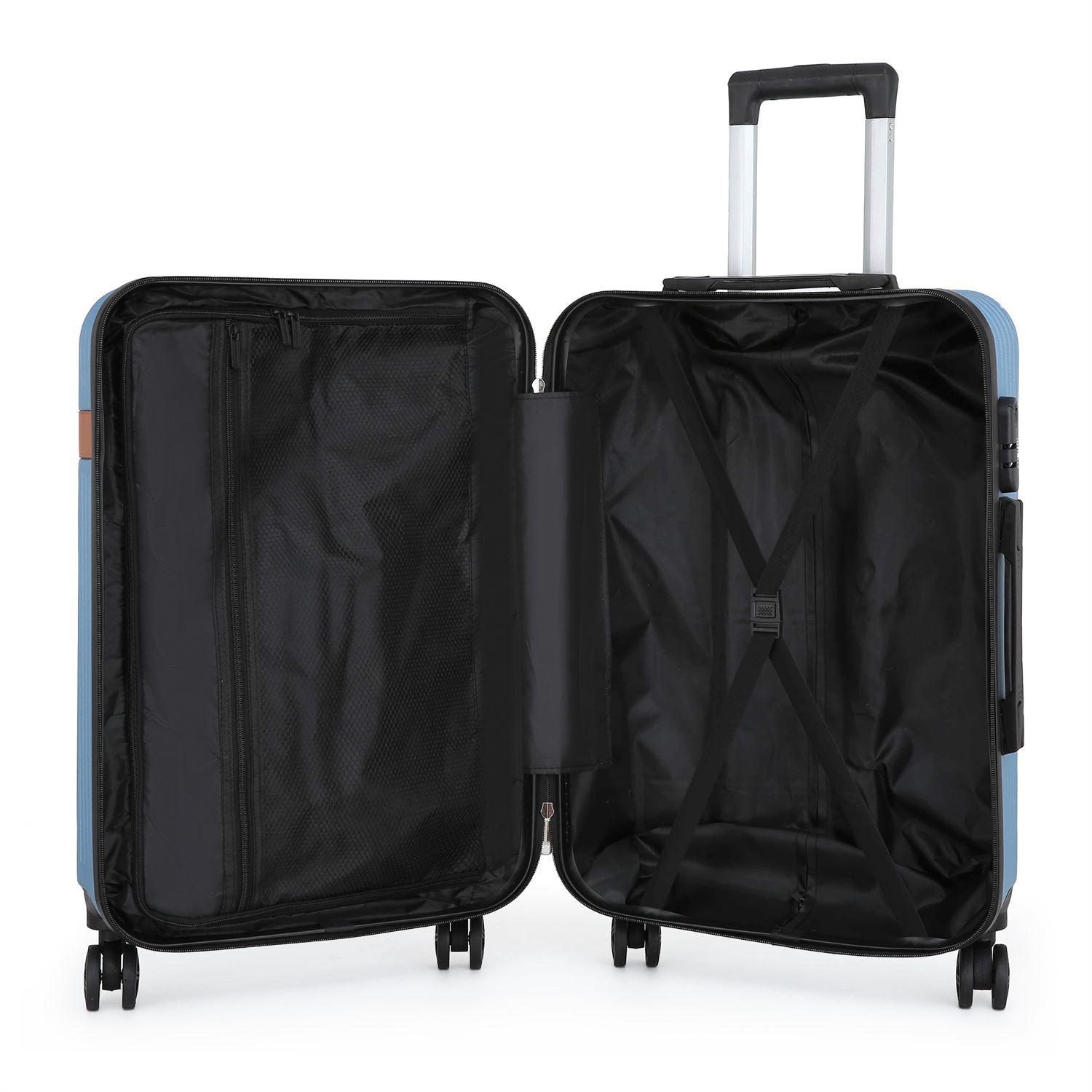 Hardshell Blue Navy Cabin Suitcase Set Robust ABS Lightweight Luggage Bag - Picture 25 of 34
