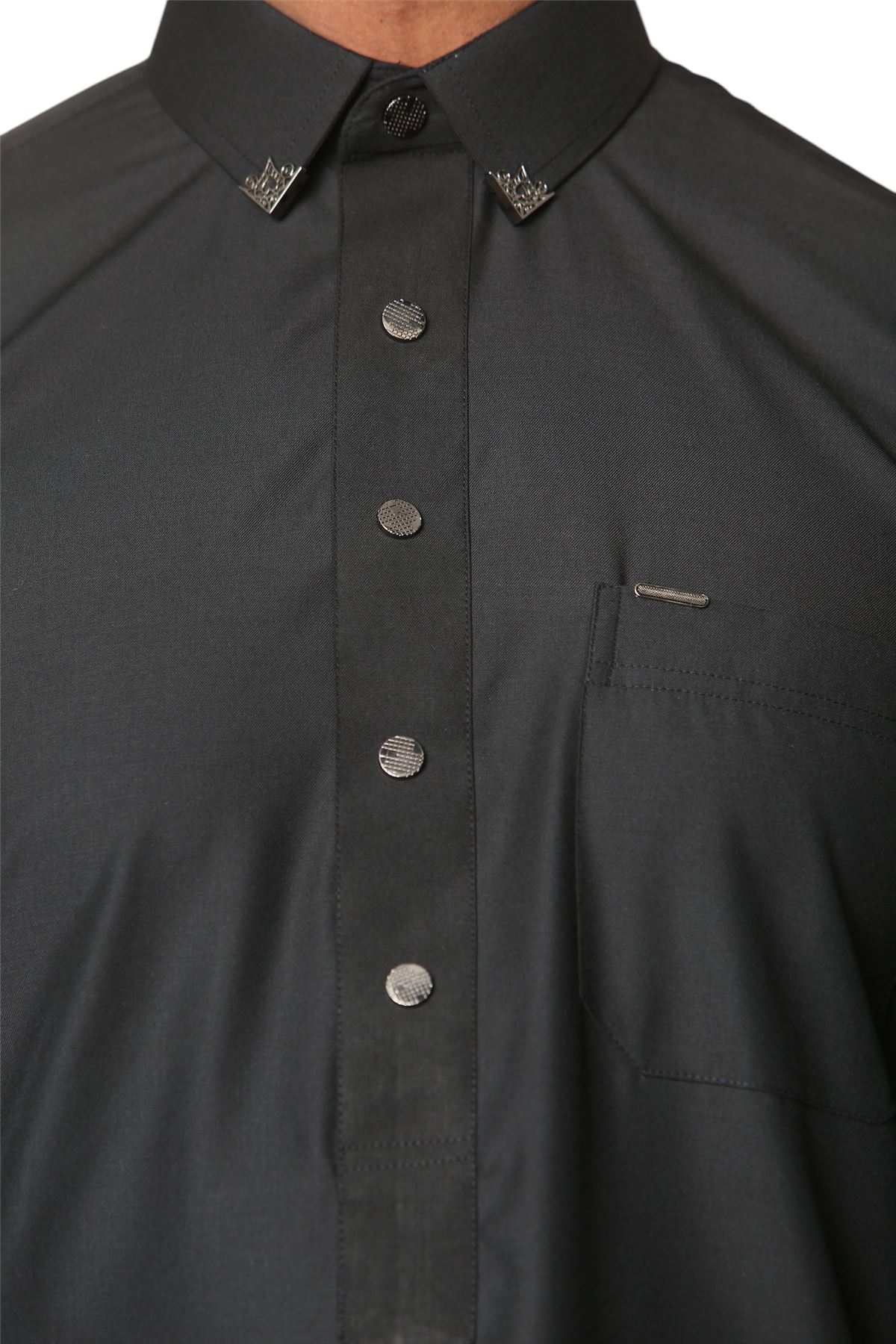 Men's Thobe Saudi Emirati Islamic Clothing Jubba Robe Muslim Eid Ramadan Arab - Picture 7 of 24