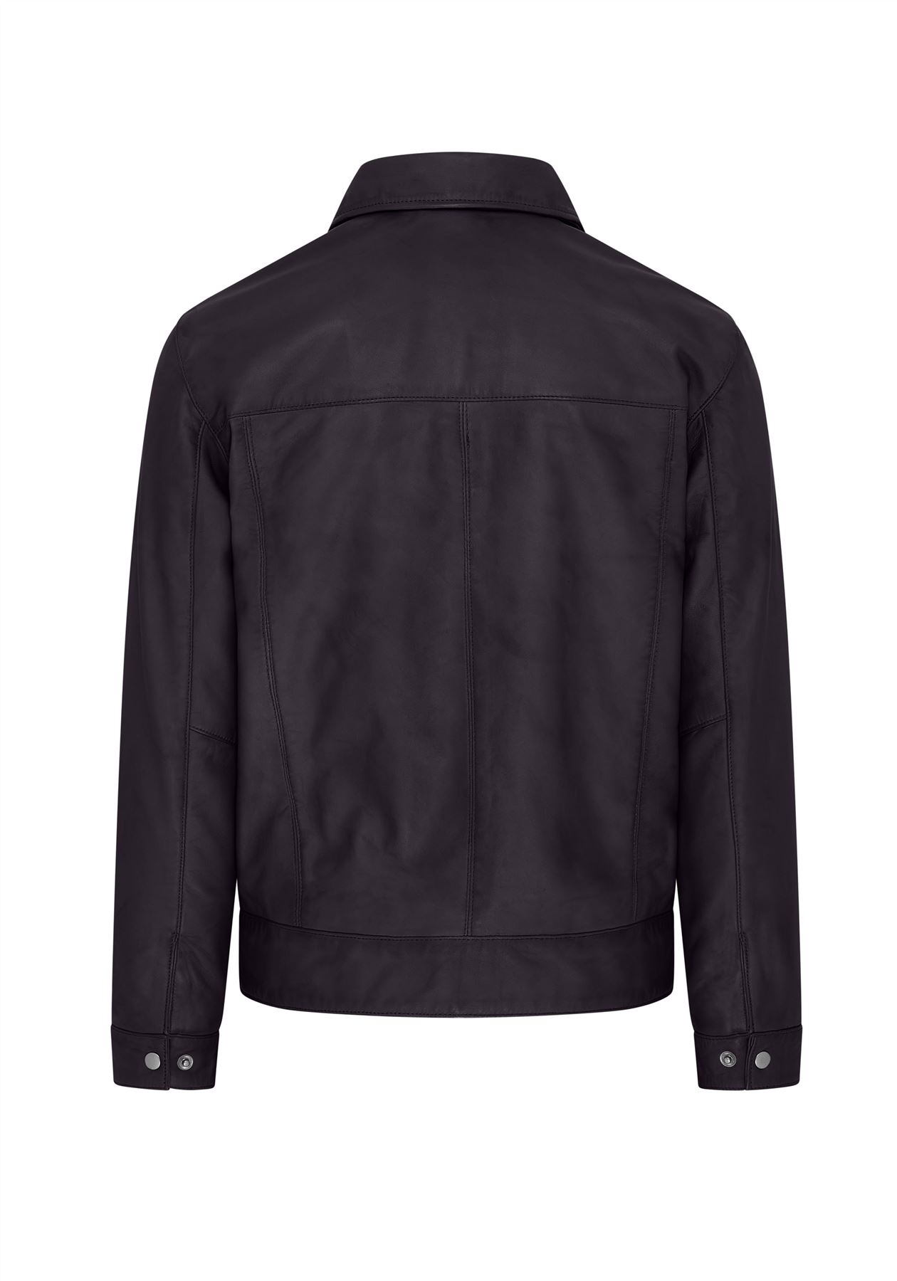 Mens Retro 100% Nappa Leather Harington Biker Jacket - Picture 5 of 19