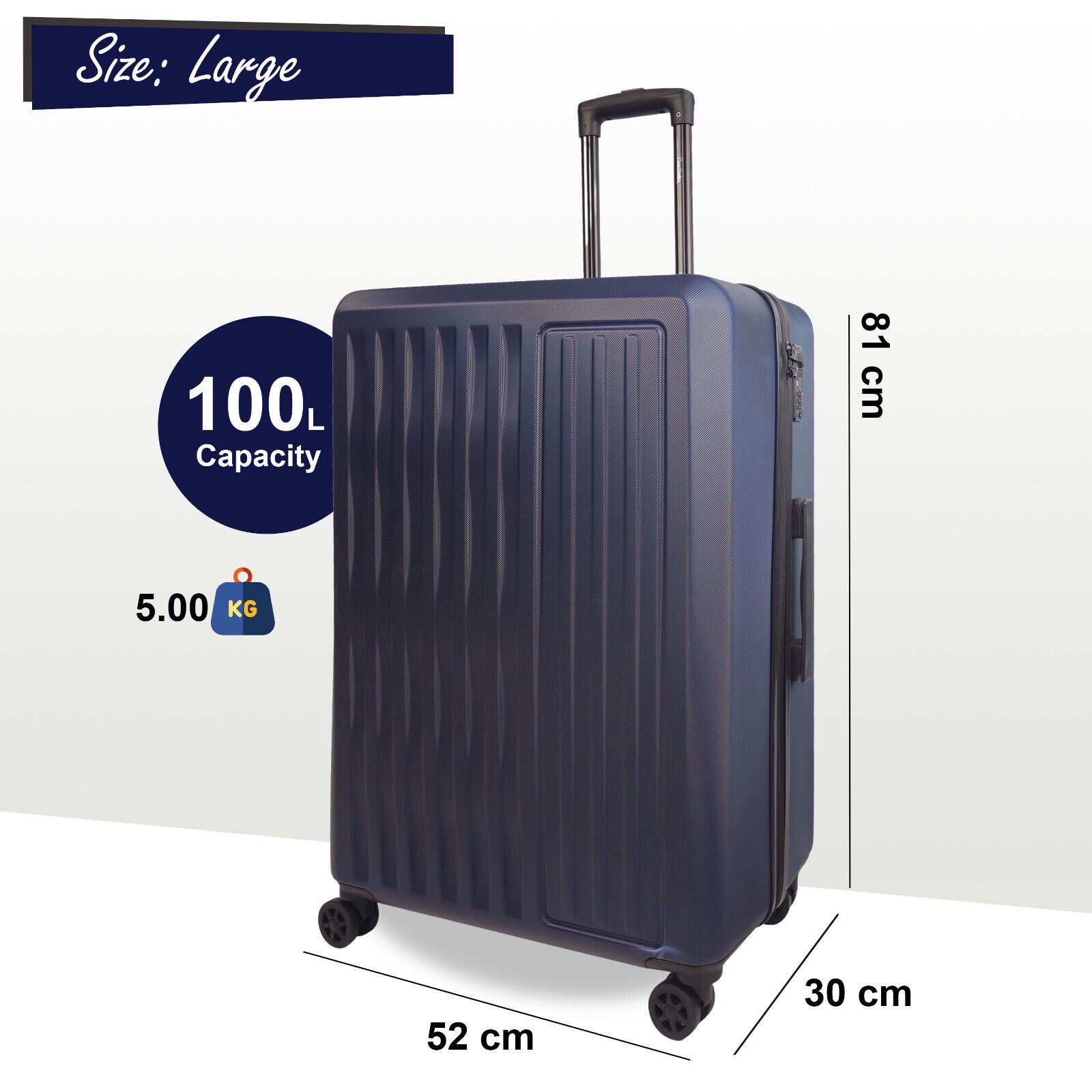 ABS Hard Shell Suitcase Luggage Set Hard Side Travel Carry on Cabin Bag - Picture 38 of 75