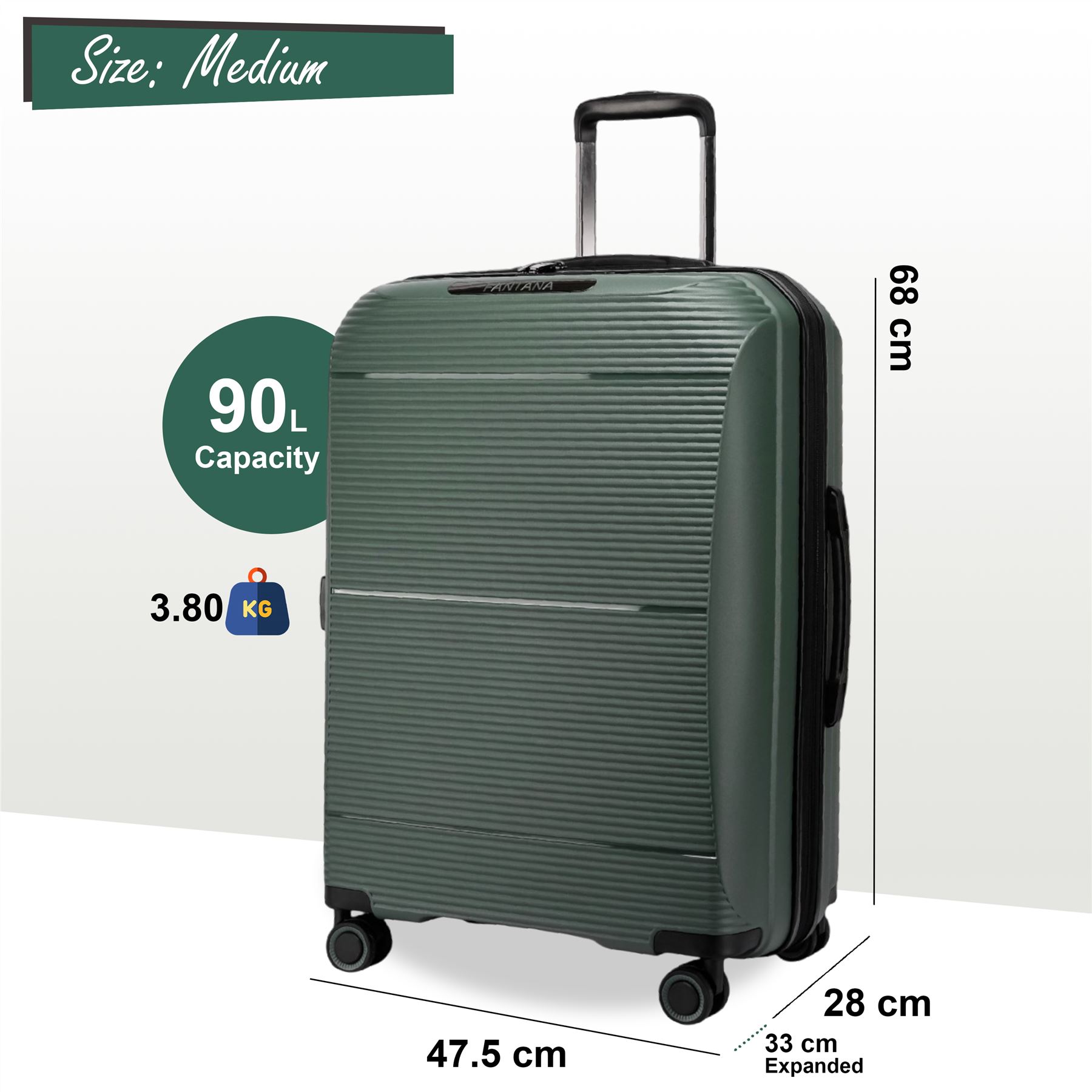 Juego De Maletas De Viaje De Cabina Con Ruedas De 8 Y Carcasa Dura Expandible - Imagen 36 de 56