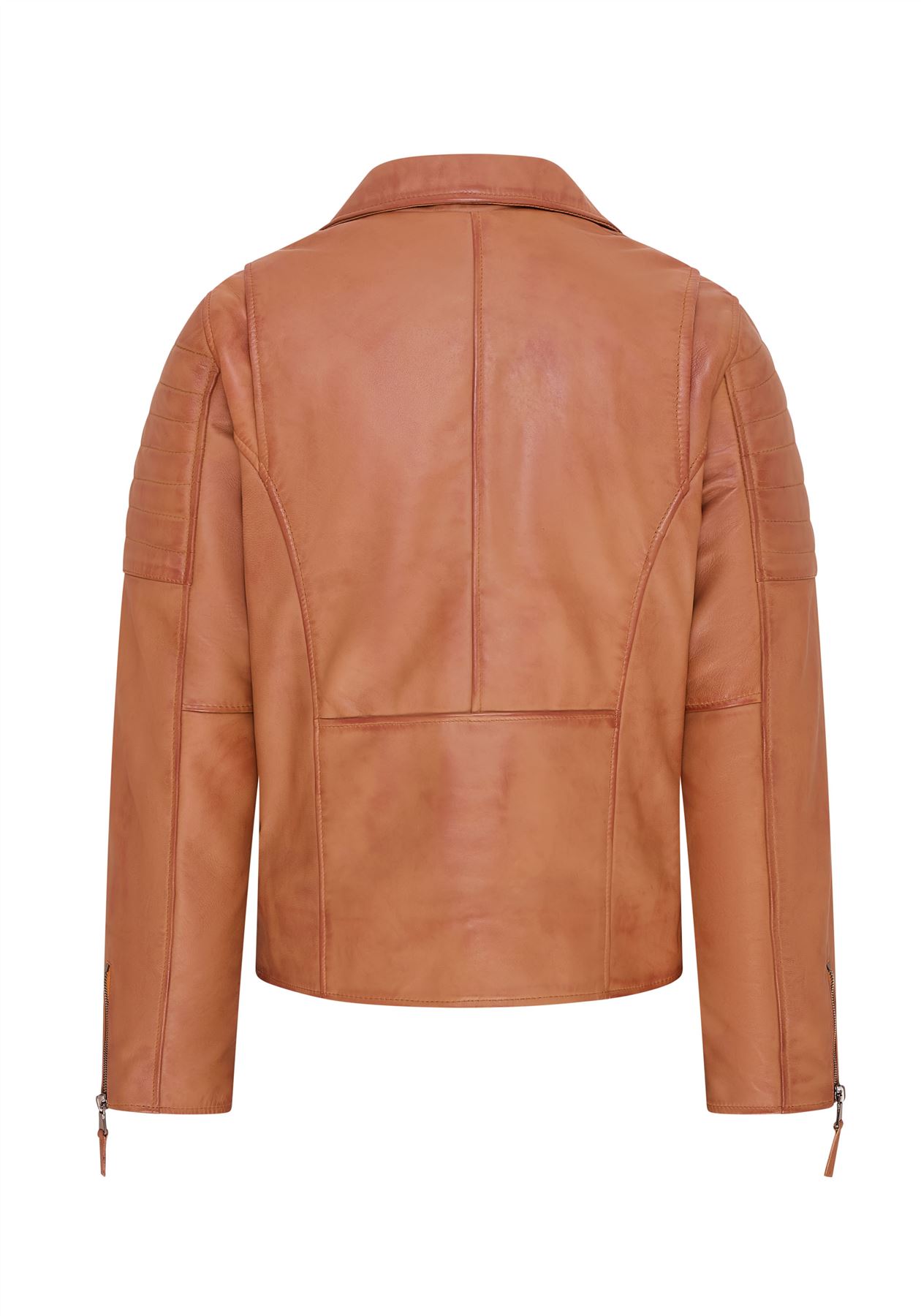 Chaqueta de Motociclista Para Hombre Calce Ajustado Estilo Brando Doble Cremallera Cruzada 100% Cuero - Imagen 11 de 30