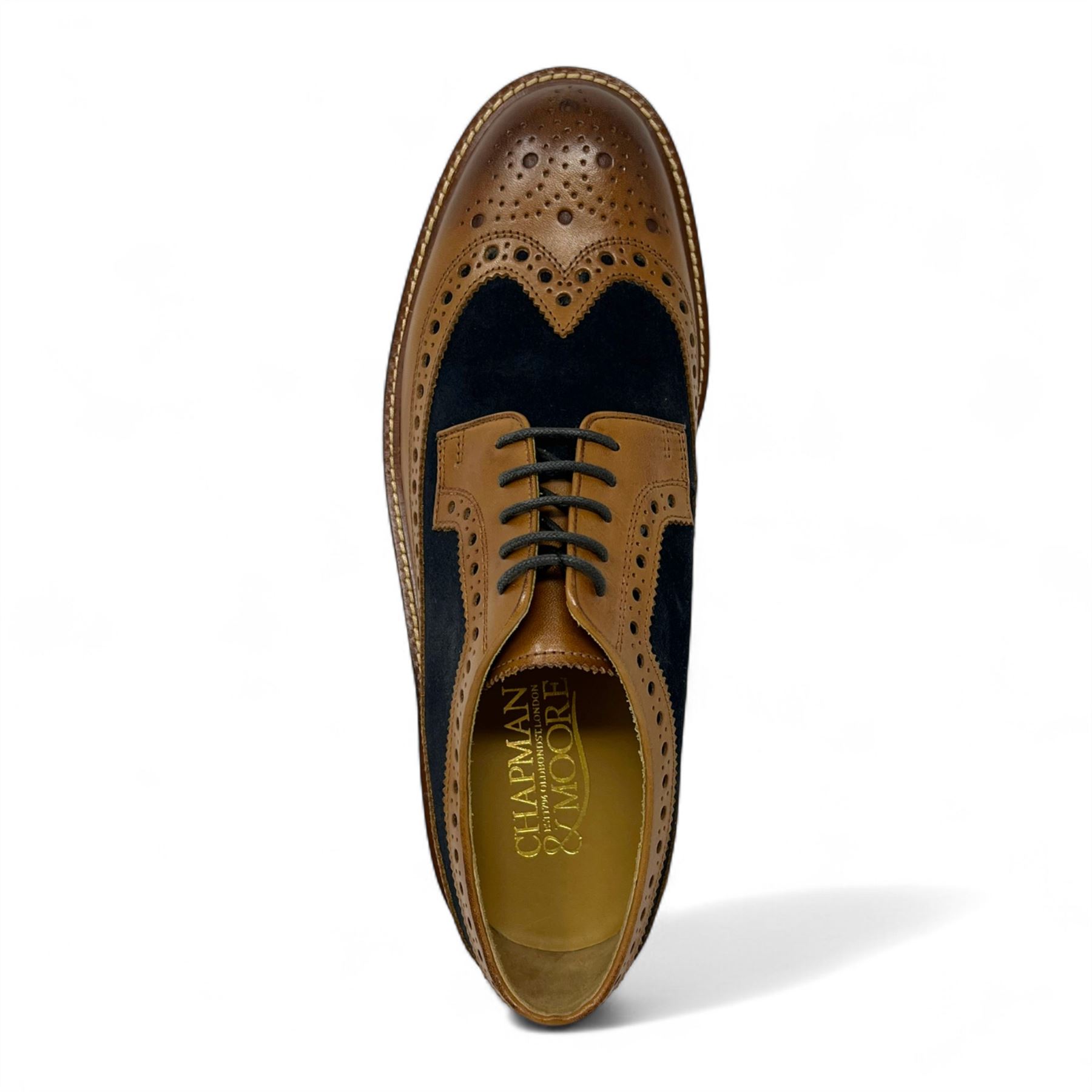 Chapman & Moore Herren Leder Wildleder Halbschuhe Oxford Formell Büro Elegant Schuhe - Bild 10 von 11