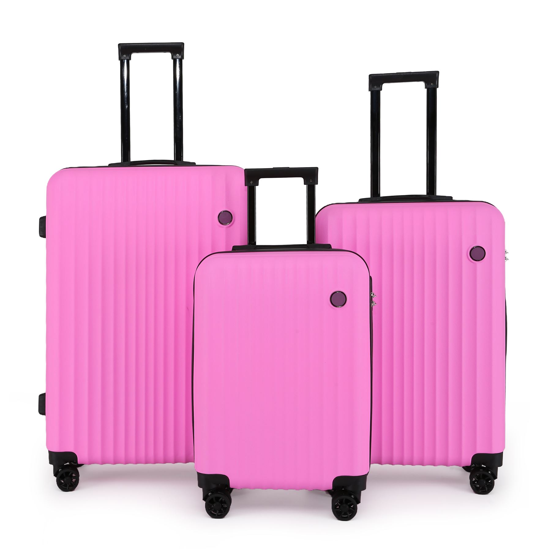 Hard Shell ABS Suitcase Set 8 Wheel Travel Case Holiday Bags - Picture 2 of 25