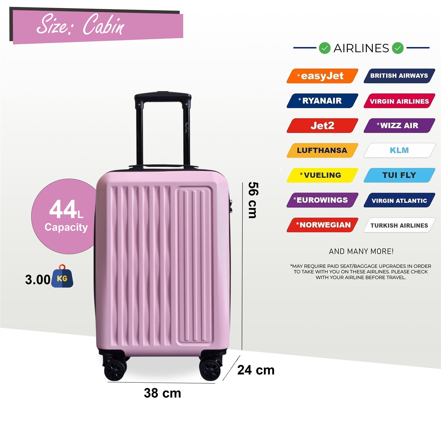 ABS Hard Shell Suitcase Luggage Set Hard Side Travel Carry on Cabin Bag - Picture 47 of 75